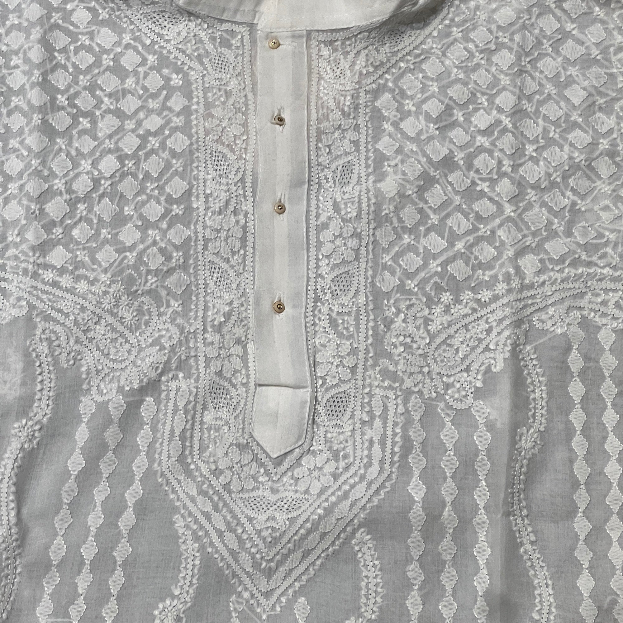 LH 1126-Hand Embroidered Wedding & Puja Kurtas - Vintage India NYC