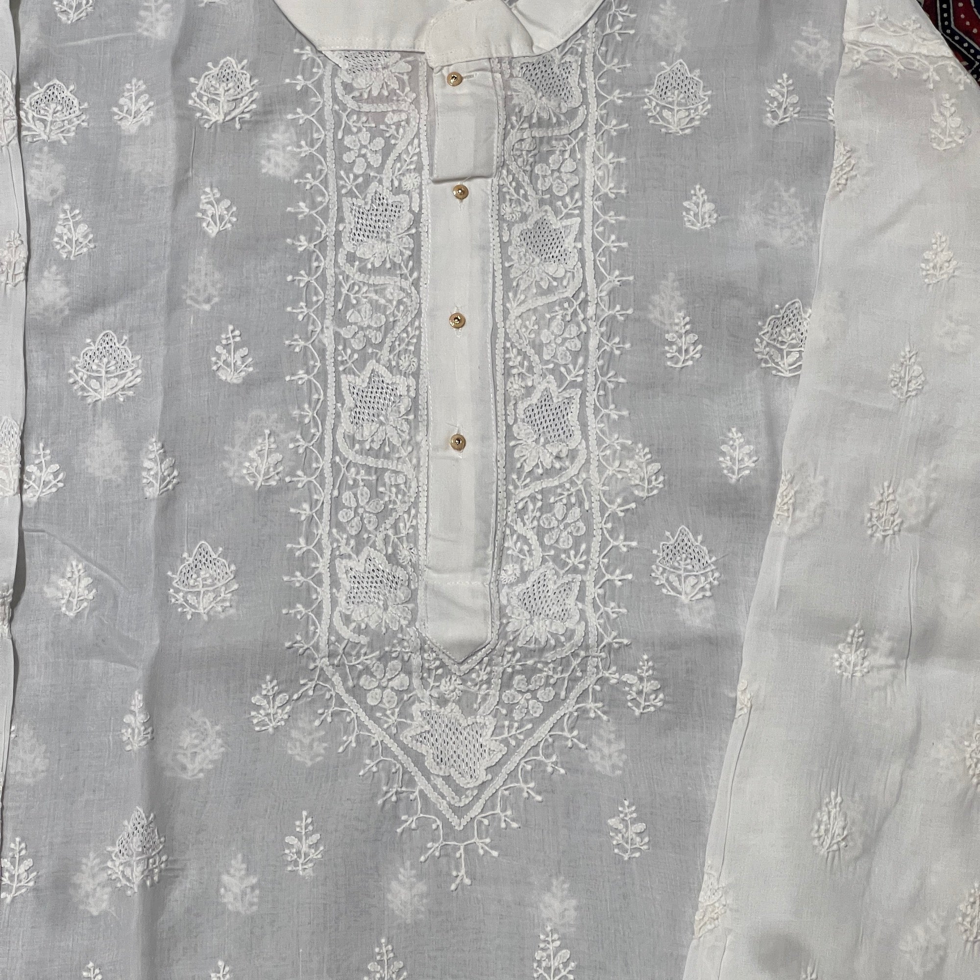 LH 1126-Hand Embroidered Wedding & Puja Kurtas - Vintage India NYC