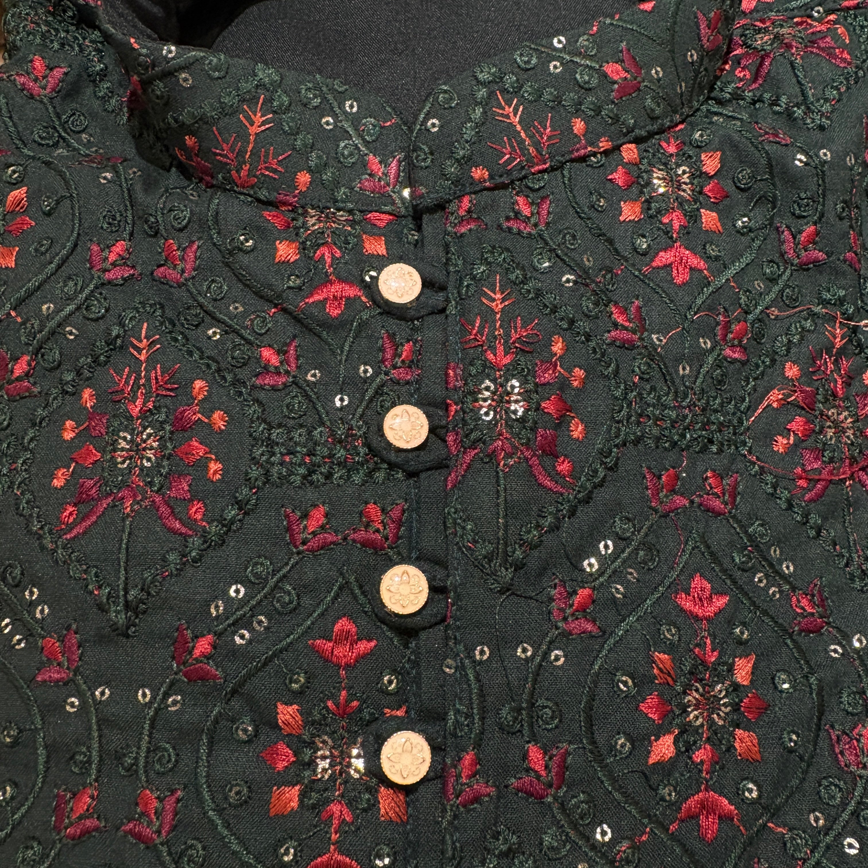 Forest Heavy Embroidered Kurta