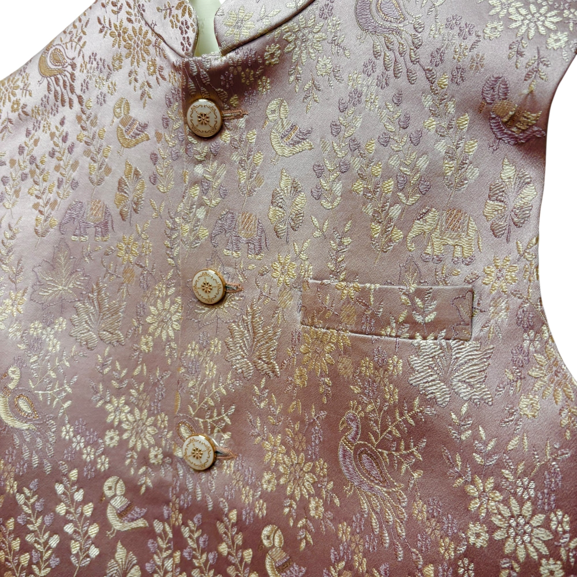 Mauve Flora/Fauna Brocade Vest