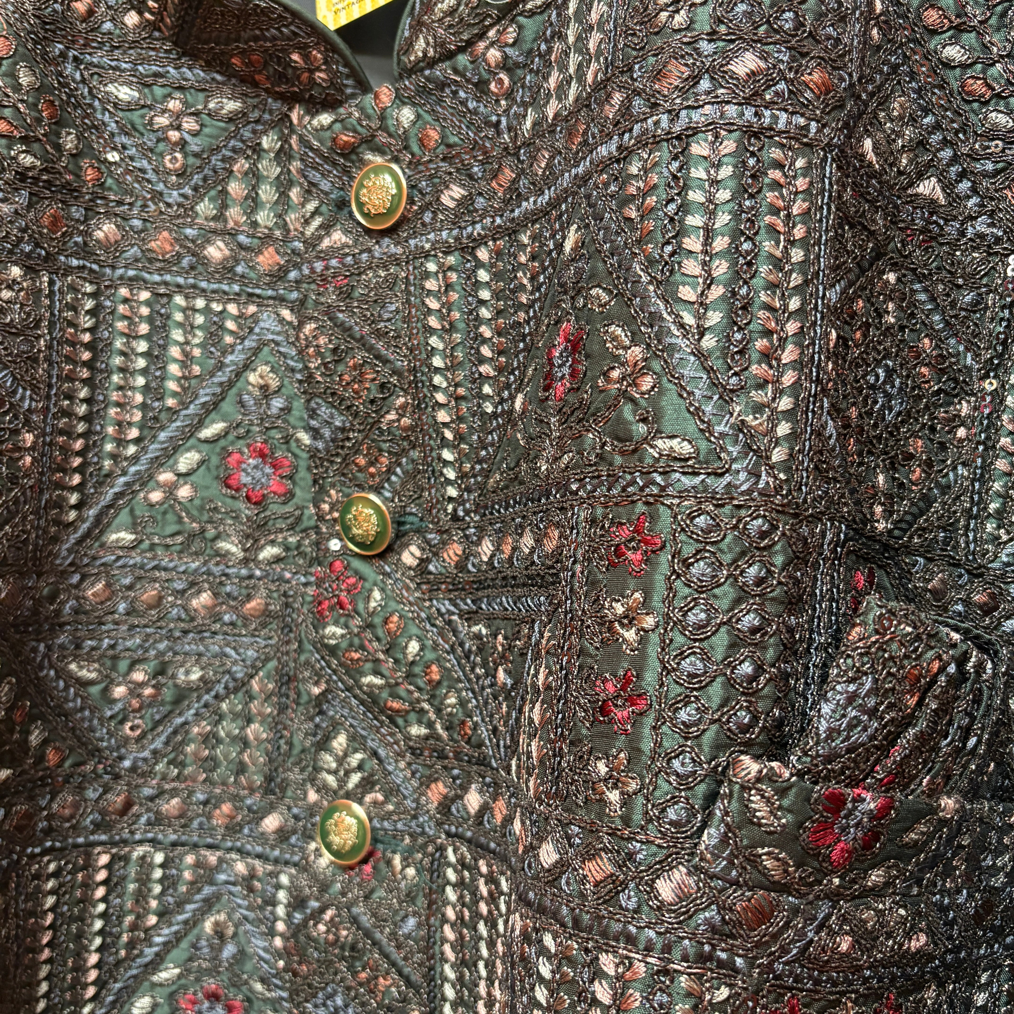 Forest Heavy Embroidered Sherwani