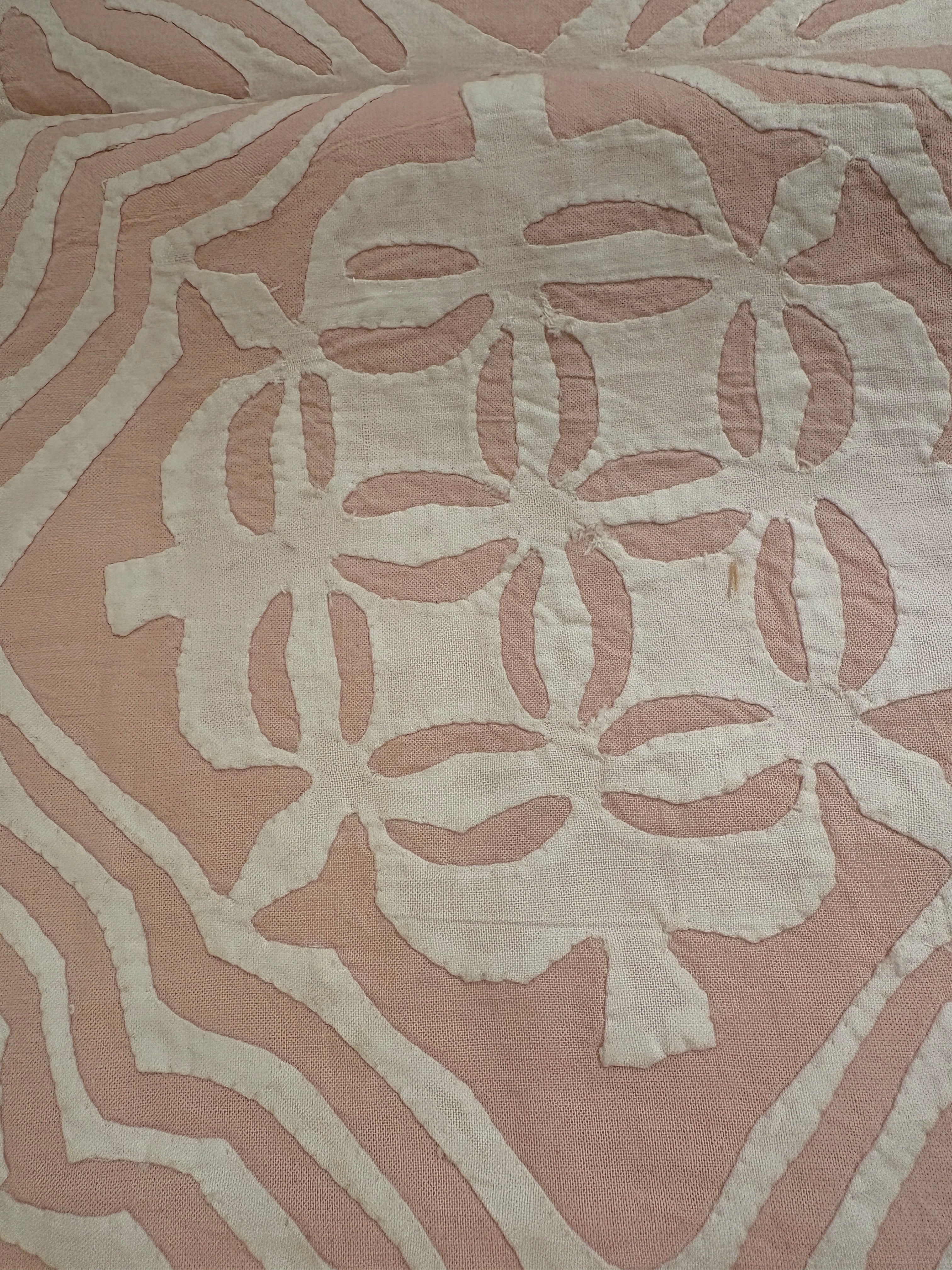 Cutwork Pillow-White on Pink