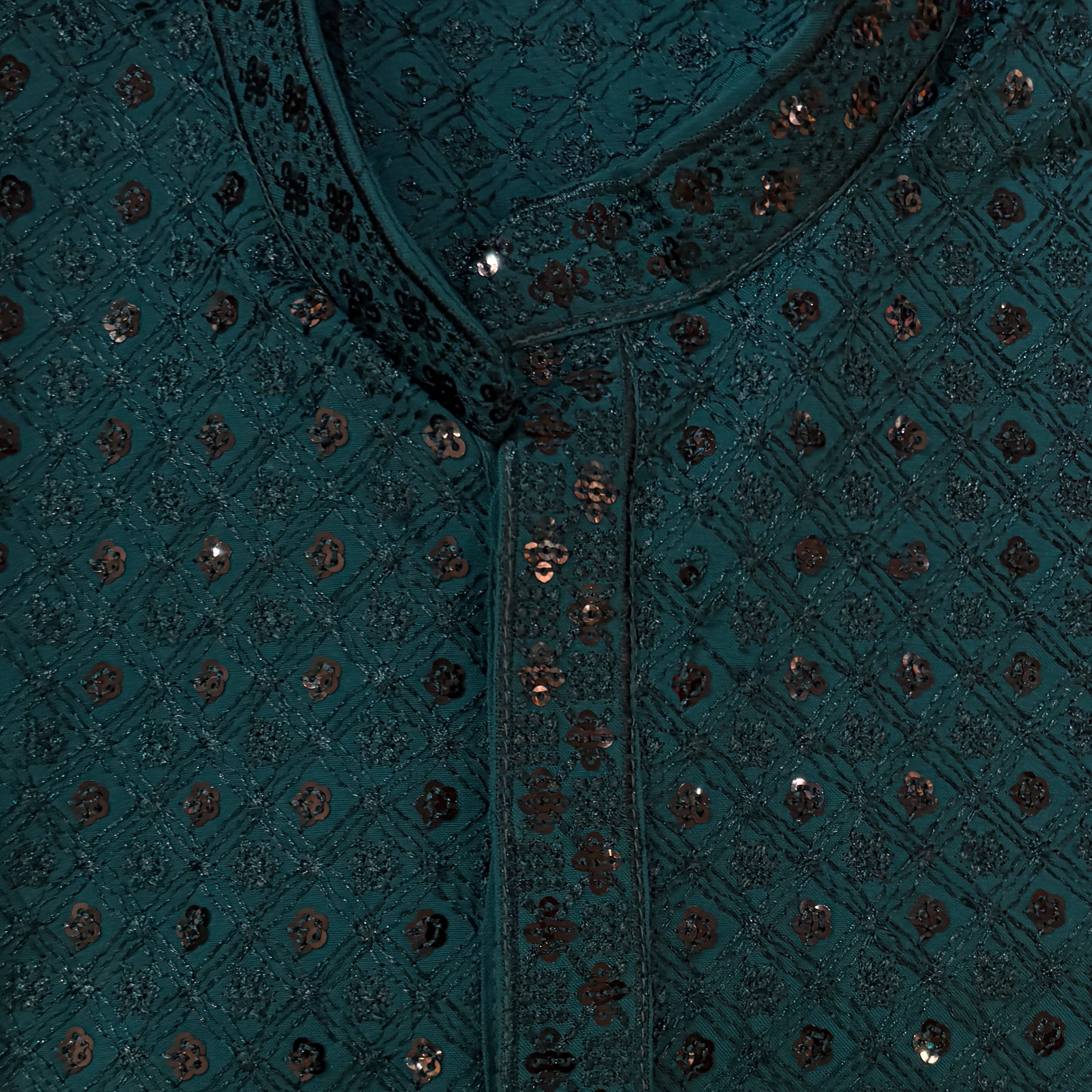 Sequin Flower Kurta - Colors - Vintage India NYC