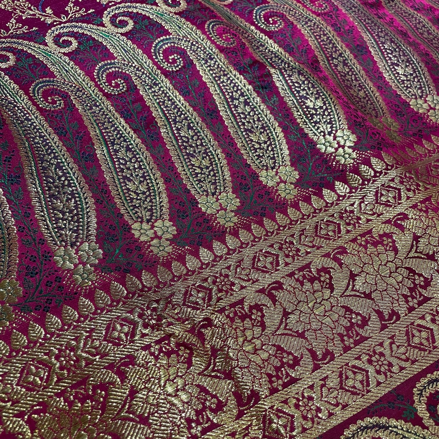 Vintage Banarasi Saree w Blouse Piece-808 - Vintage India NYC