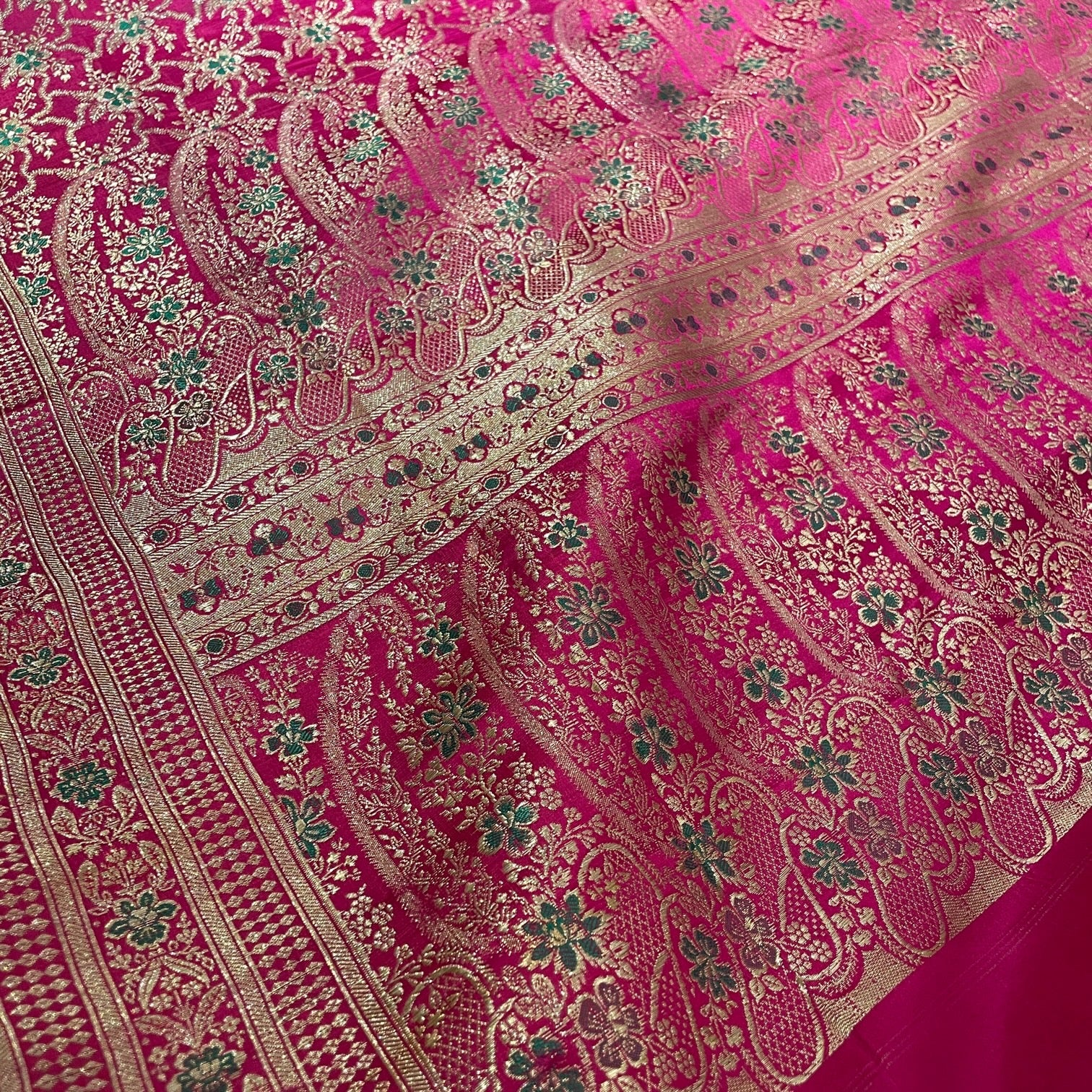 Vintage Meenakari Banarasi Saree w Blouse Piece-811 - Vintage India NYC