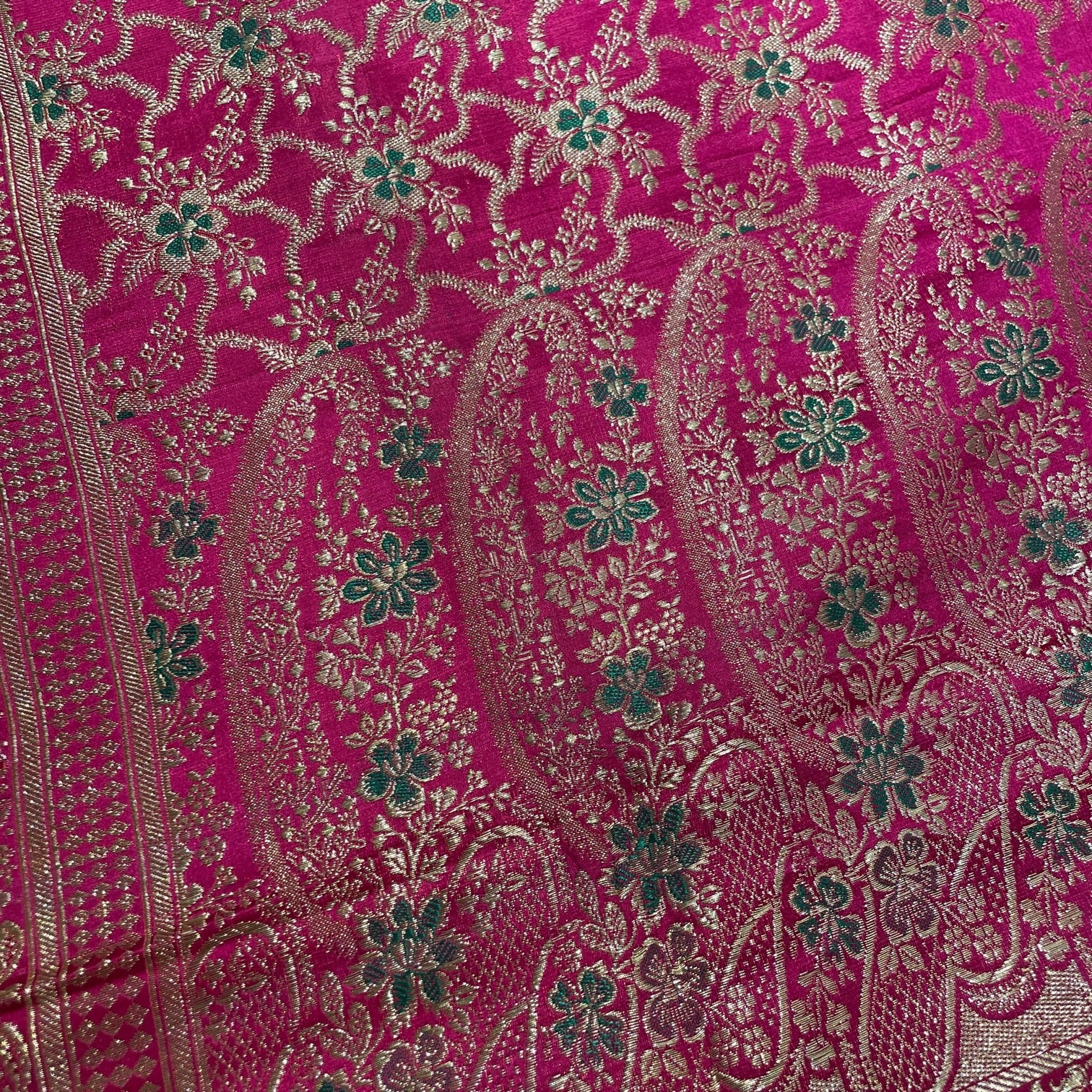 Vintage Meenakari Banarasi Saree w Blouse Piece-811 - Vintage India NYC