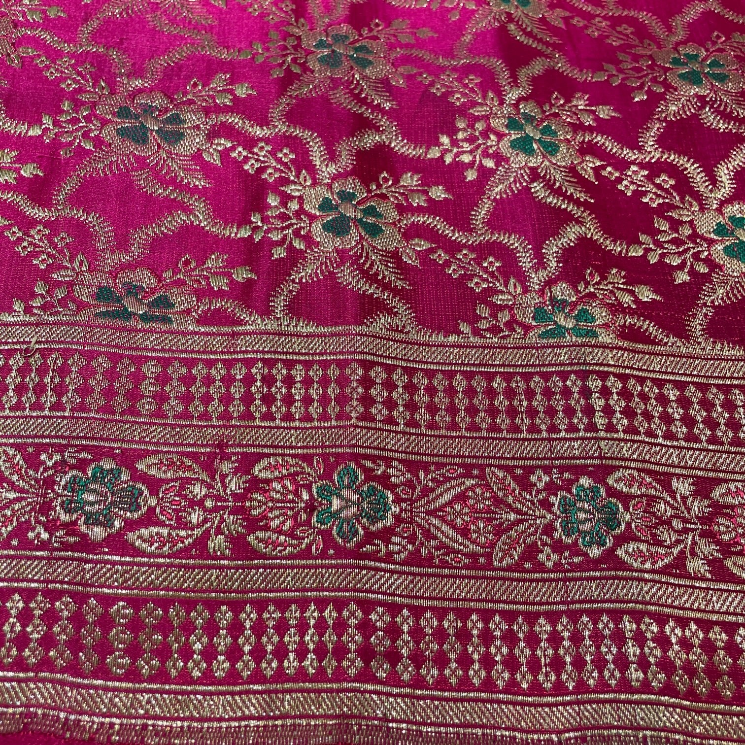 Vintage Meenakari Banarasi Saree w Blouse Piece-811 - Vintage India NYC