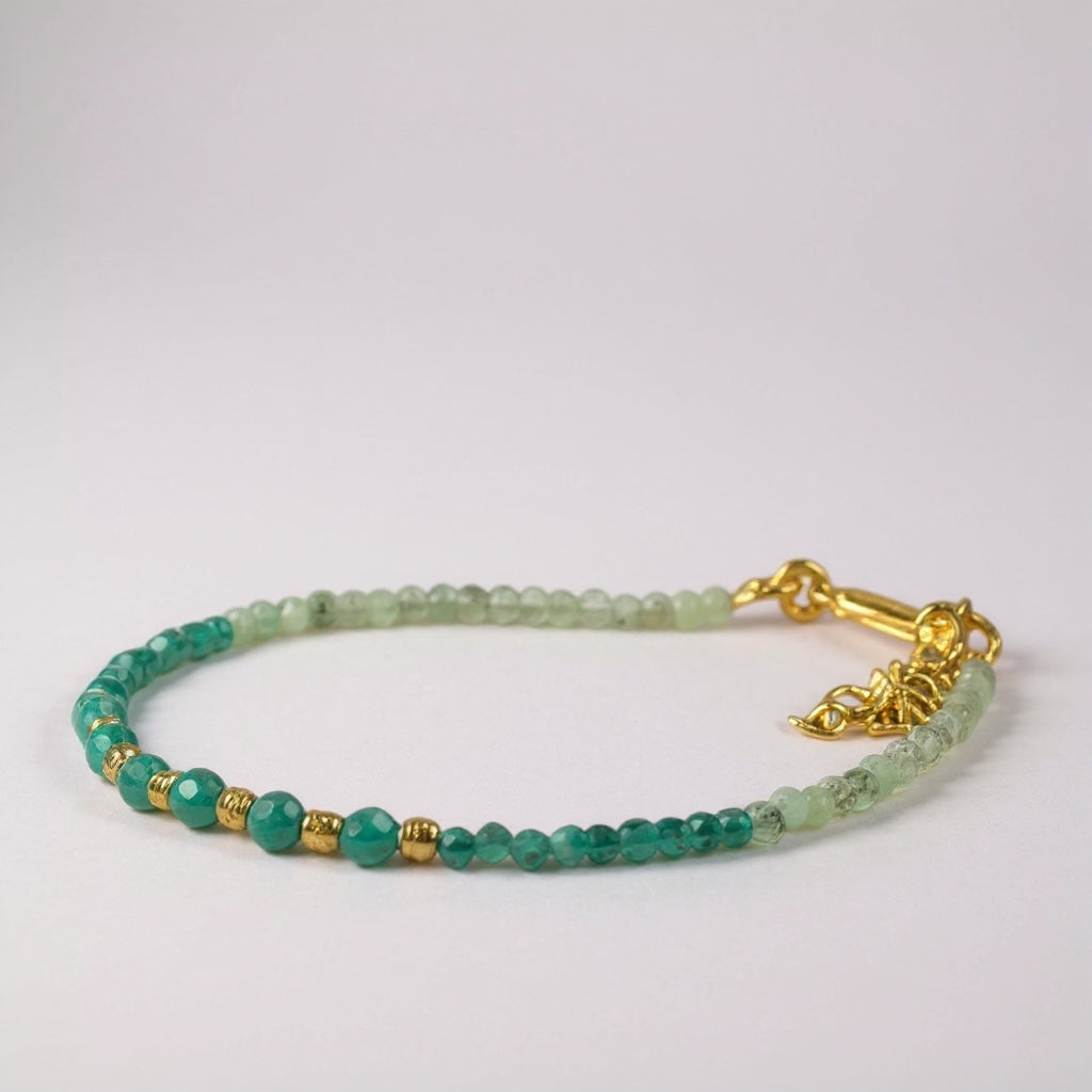 MK Semi Precious Mini Stone Bracelet-Colors - Vintage India NYC