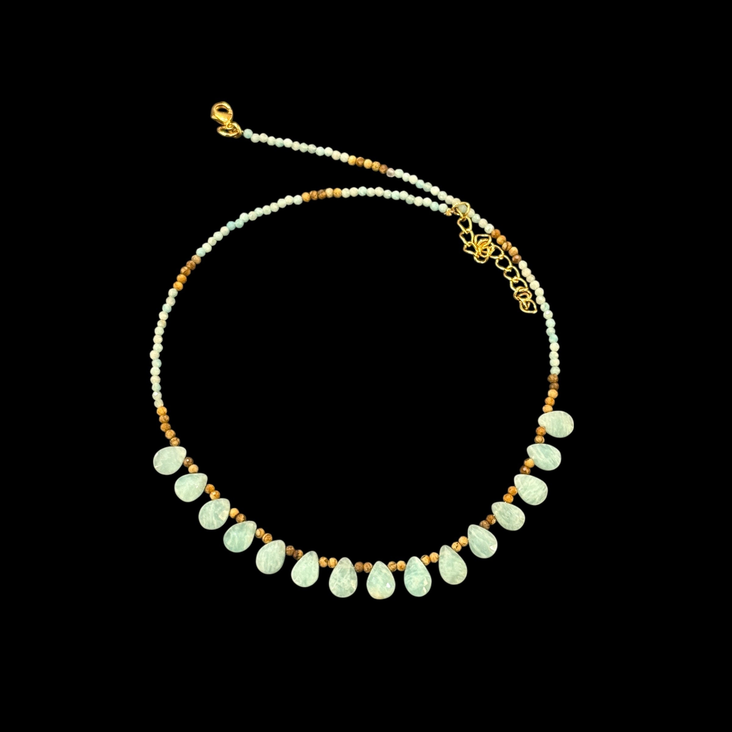 MK Semi Precious Stone Chokers-Colors - Vintage India NYC