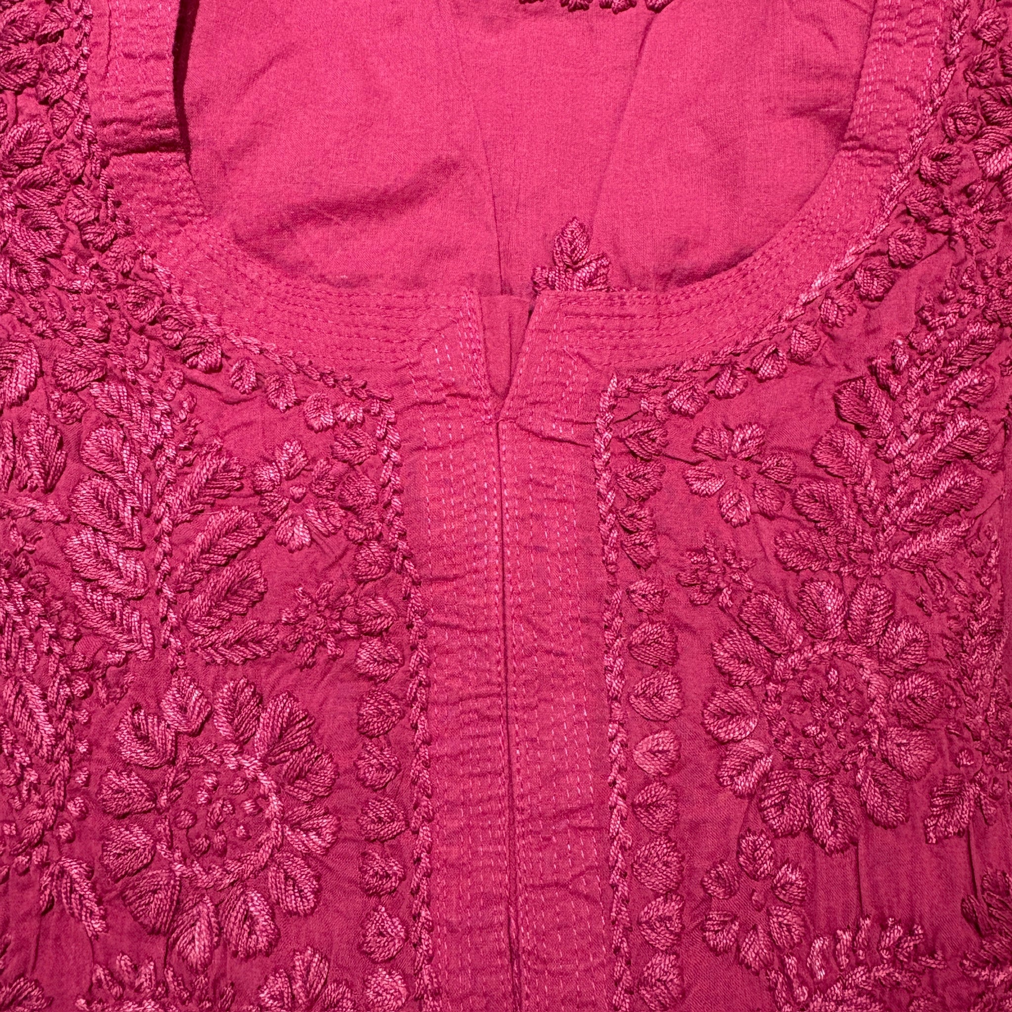 MA Short Embroidered Cotton Kurti-Size 34