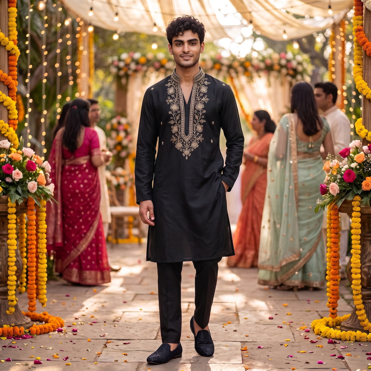 DT Embroidered Kurta-Colors