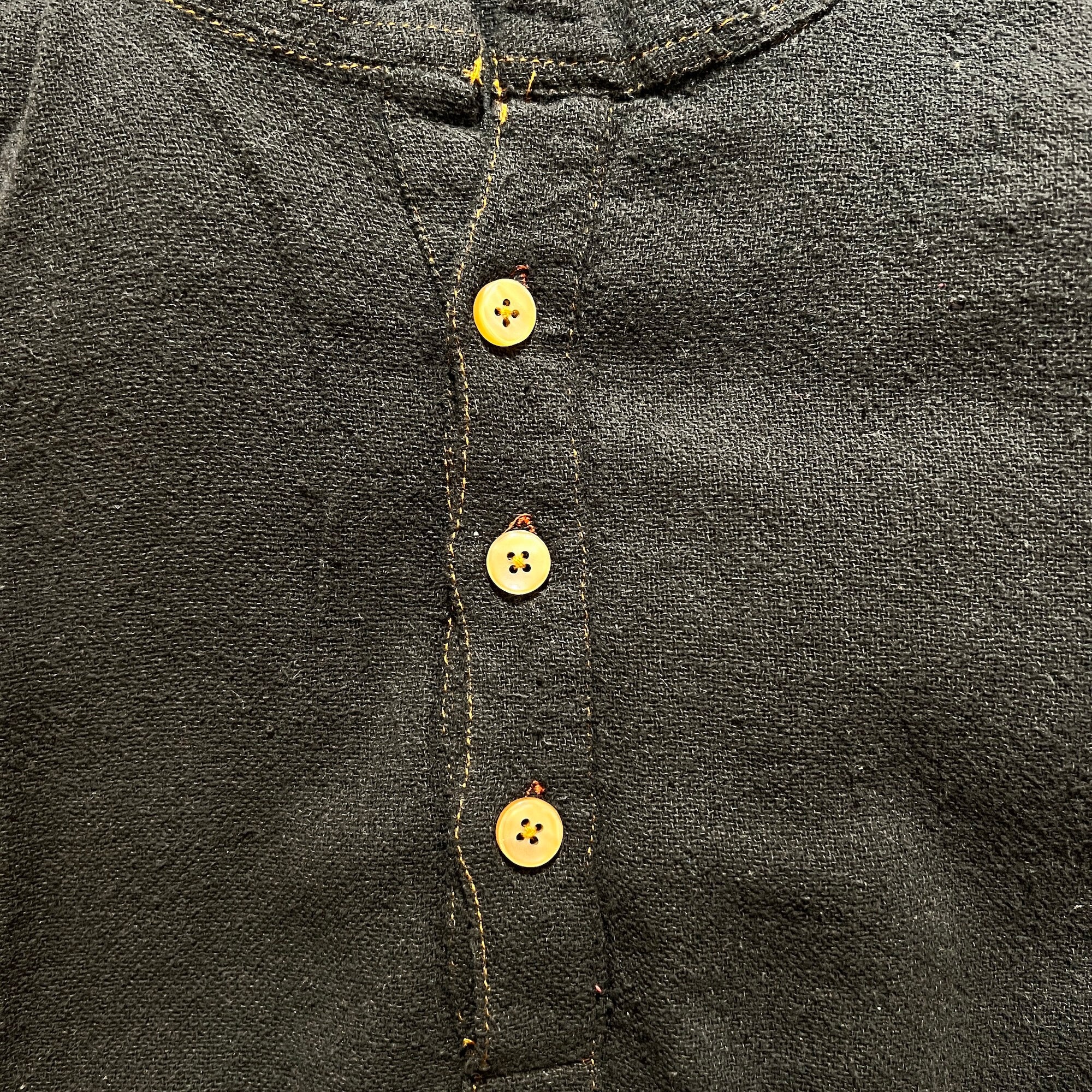 Black Organic Overdye Kurta - Vintage India NYC