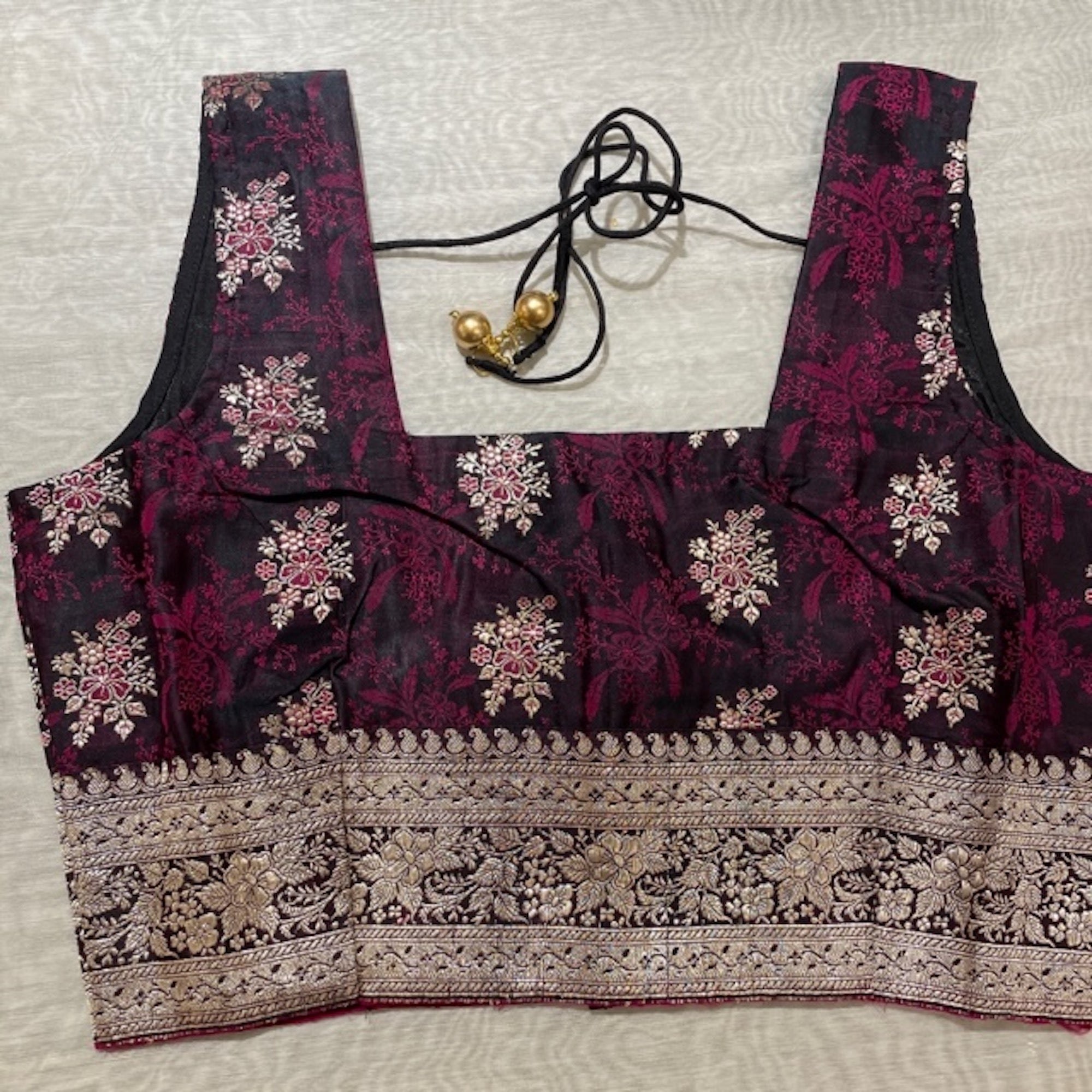 Brocade Saree Blouses-Size 36 - Vintage India NYC