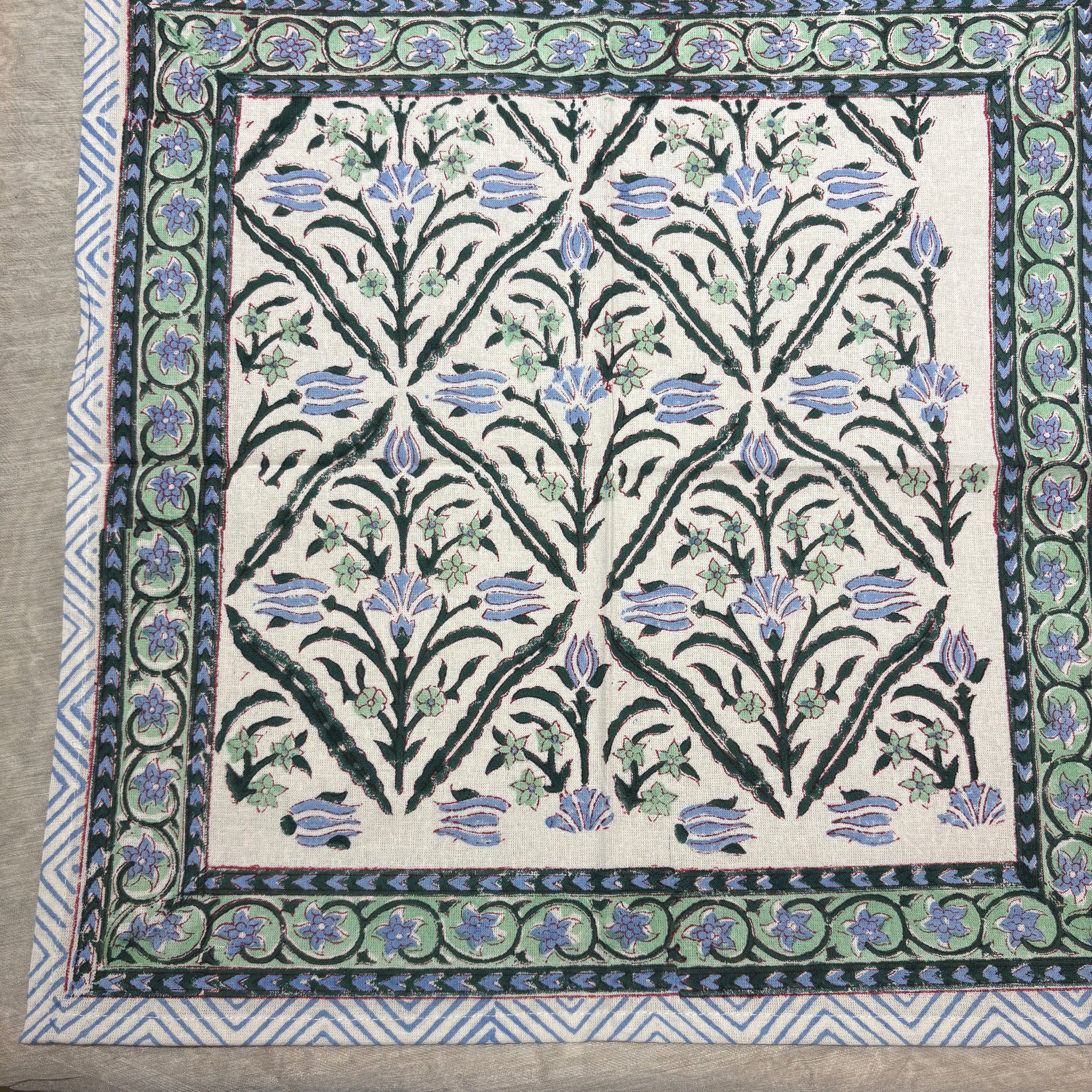 Hand Blockprint Napkins -4 Styles - Vintage India NYC