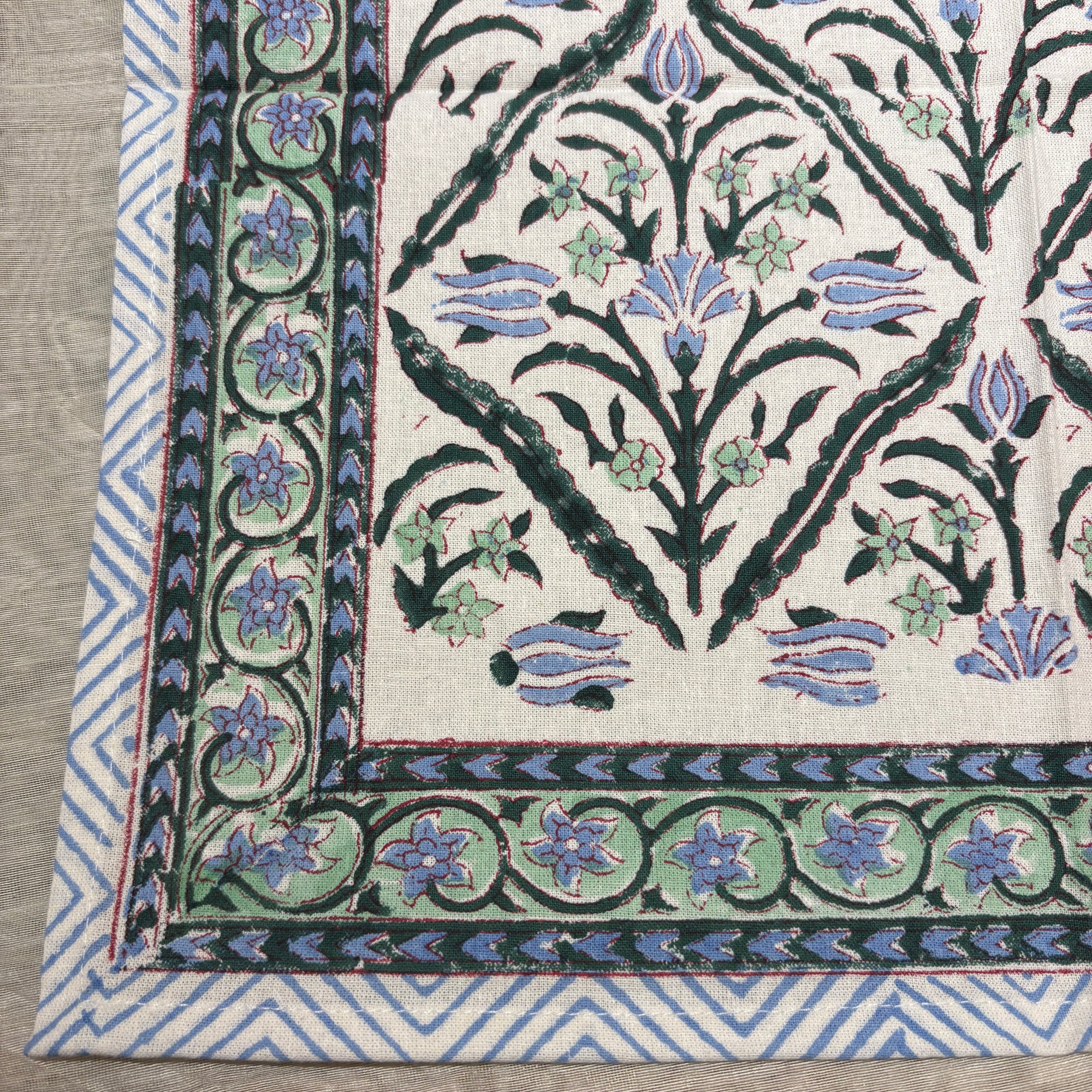 Hand Blockprint Napkins -4 Styles - Vintage India NYC