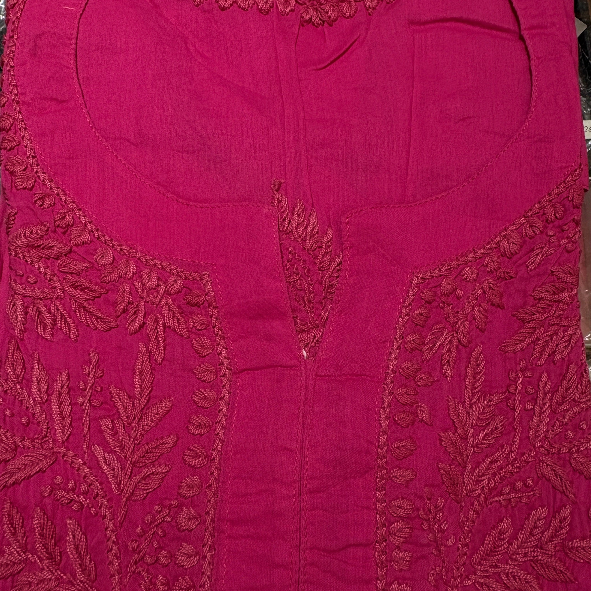 MA Short Embroidered Cotton Kurti-Size 34