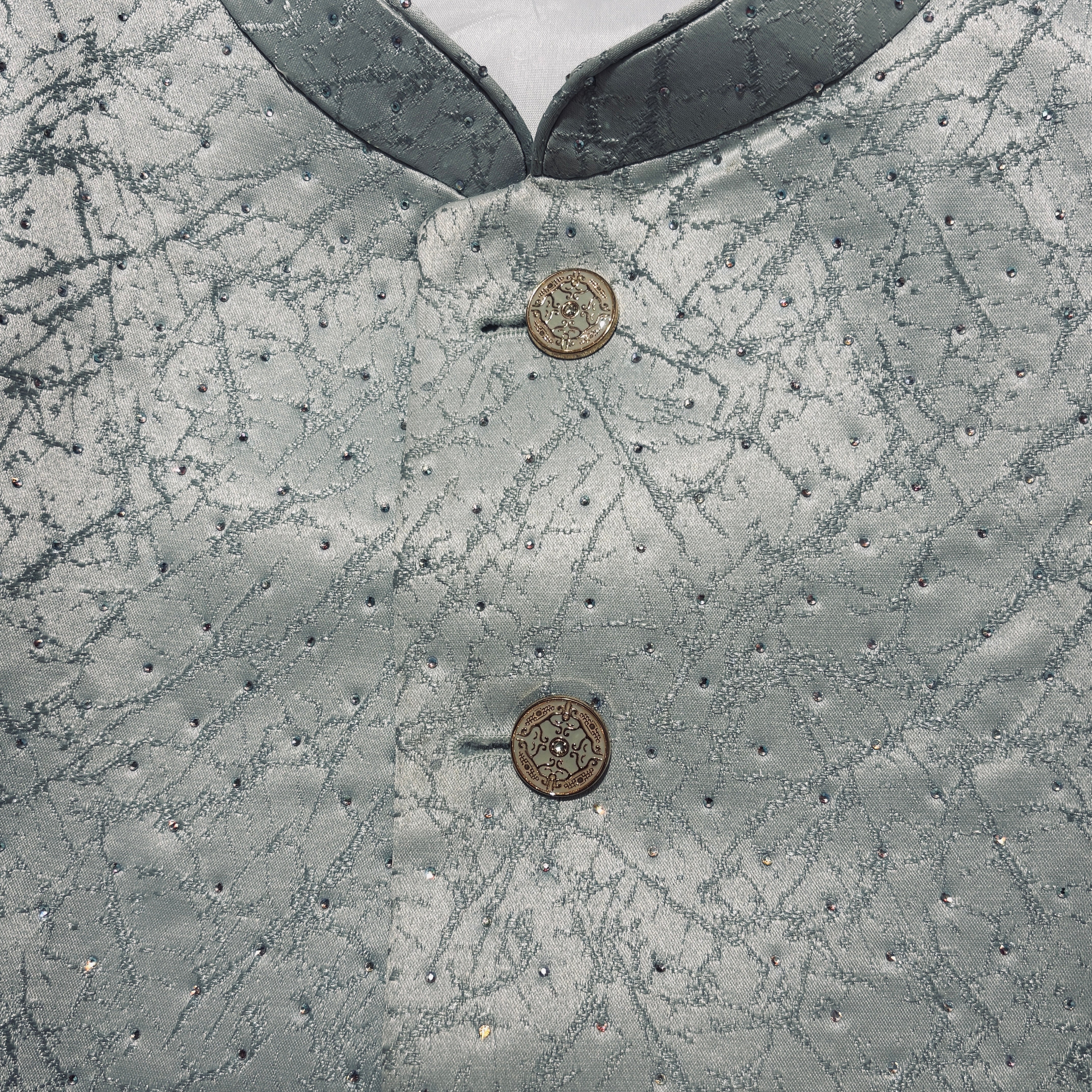 Brushstroke Sea Foam Sherwani