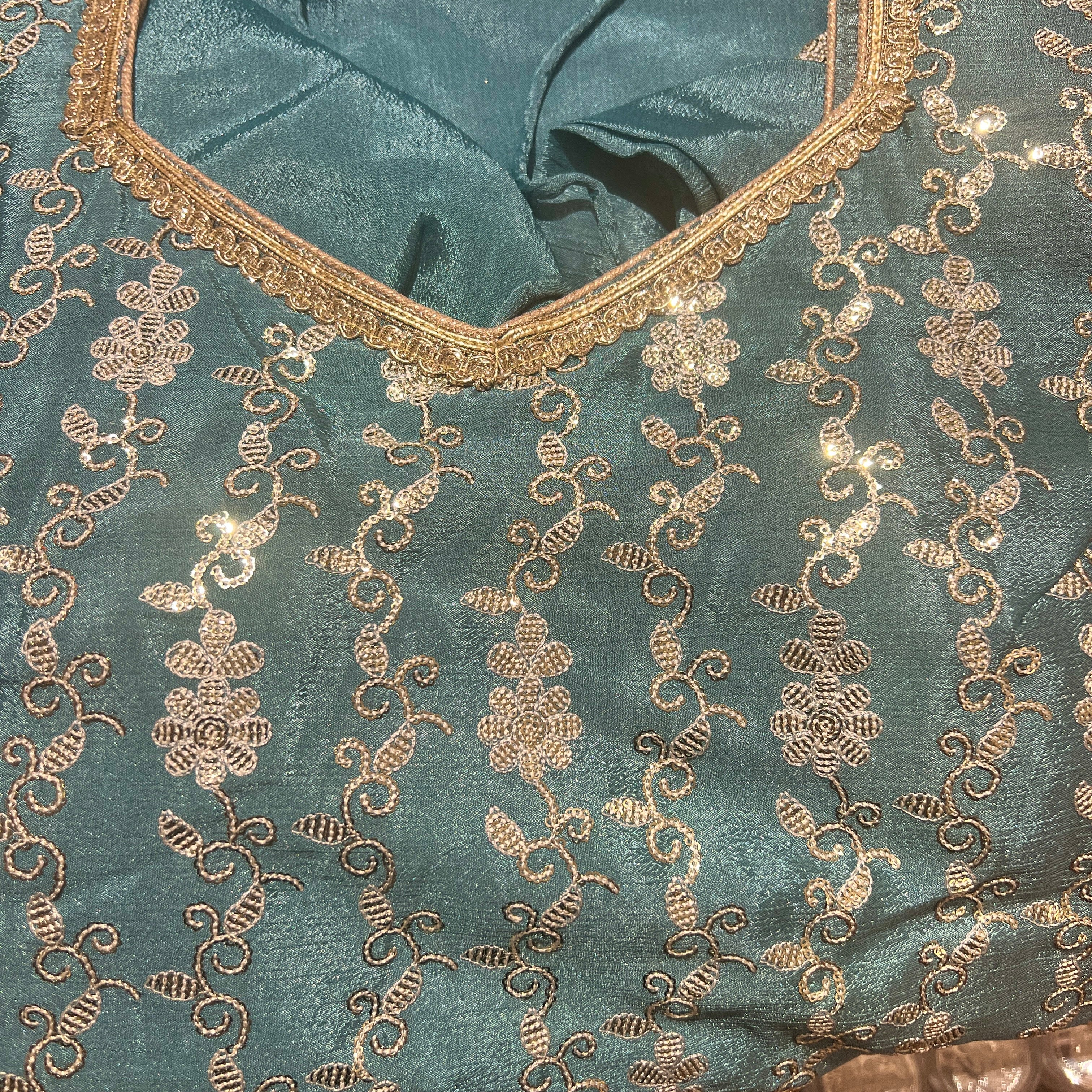 Crepe Gharara Set w/ Sequins-3 Colors - Vintage India NYC