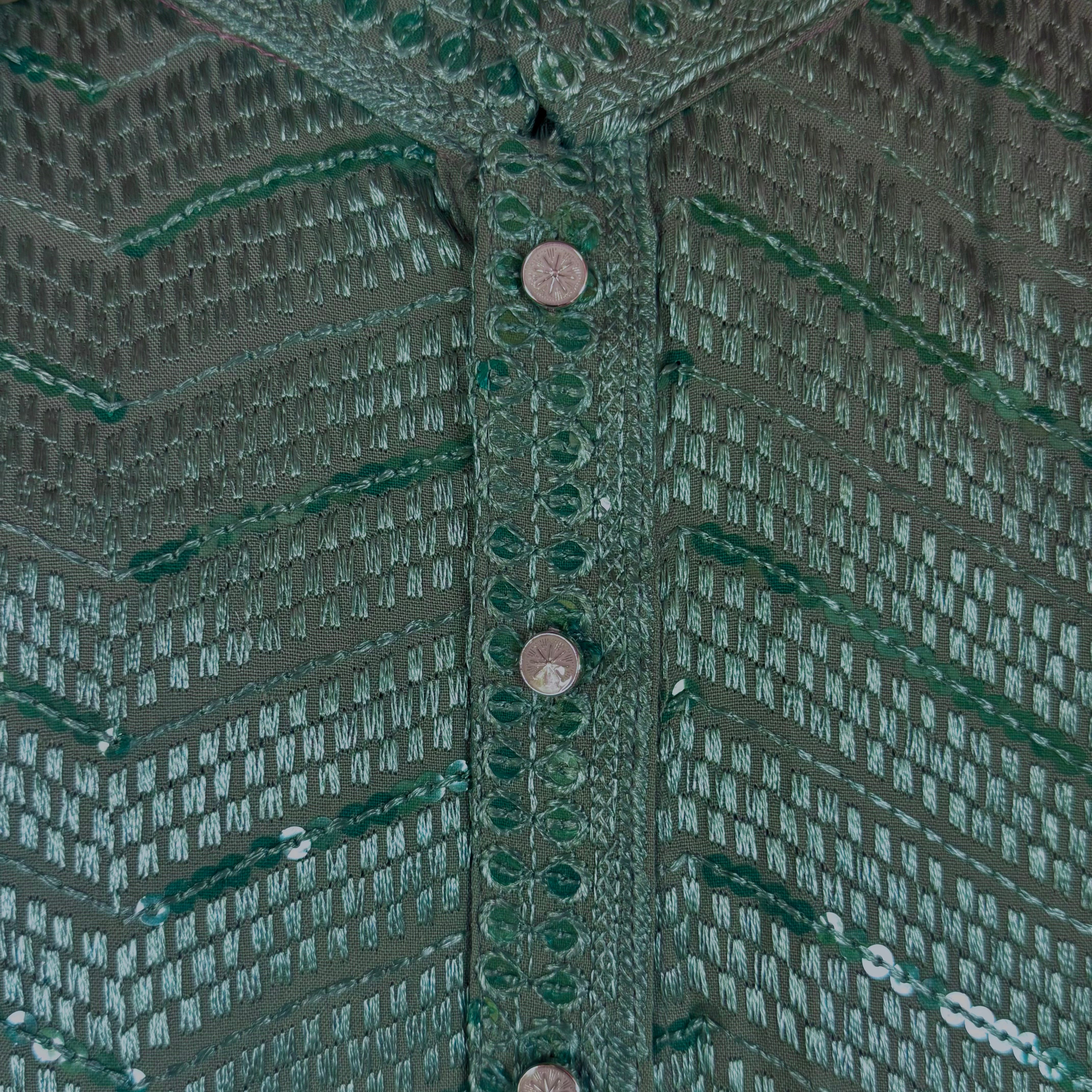 Sequin Embroidered Kurta- Colors - Vintage India NYC