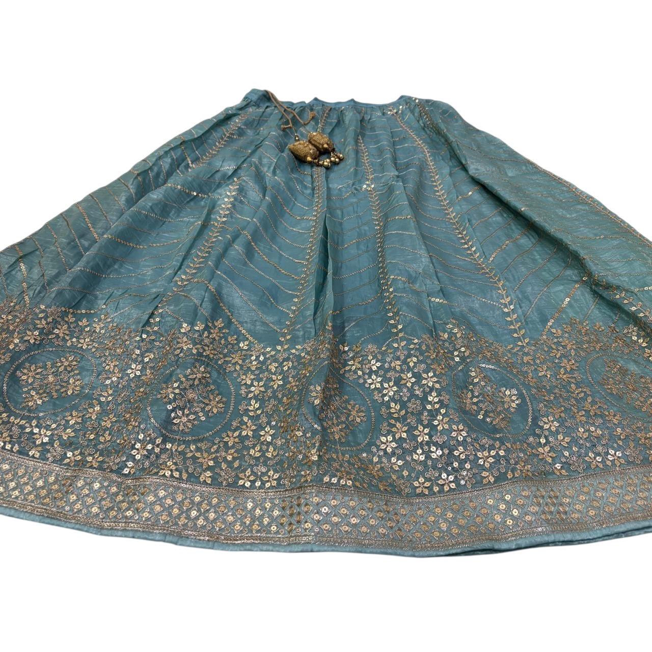 Celadon Sequin Lehenga - Vintage India NYC