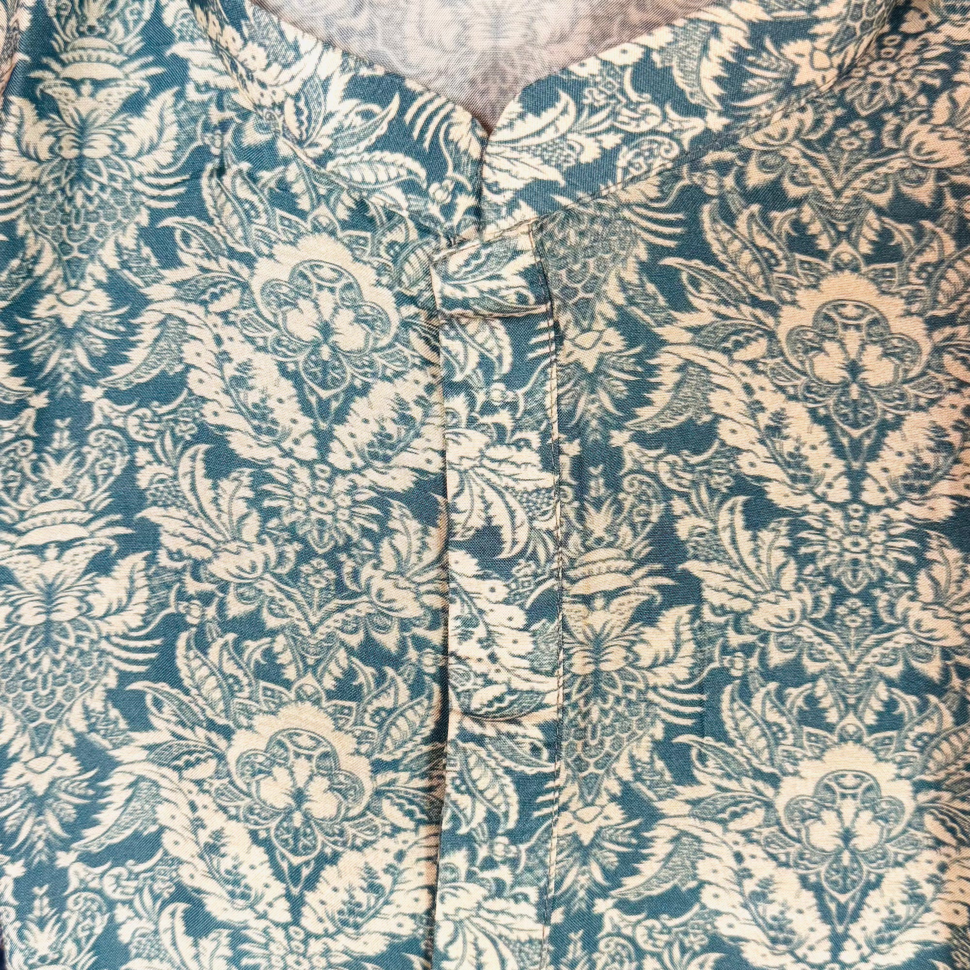 Celadon Floral Print Kurta - Vintage India NYC