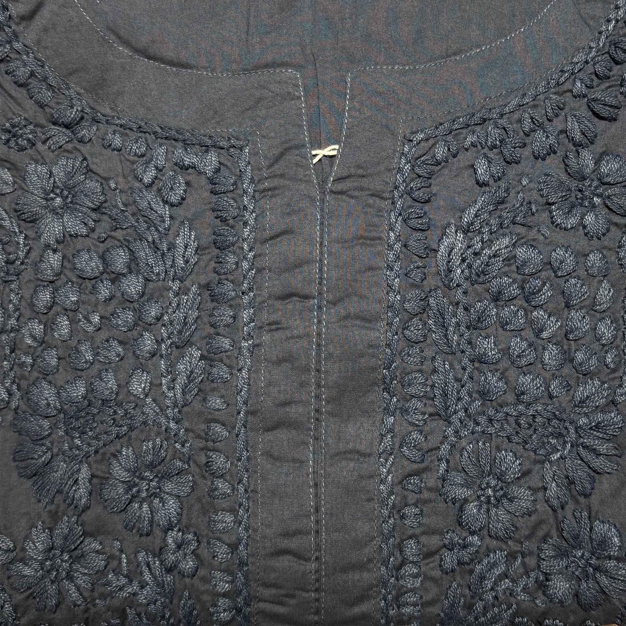 MA Short Embroidered Cotton Kurti-Size 38