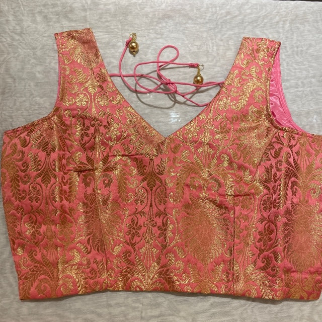 Brocade Saree Blouses-Size 38 - Vintage India NYC