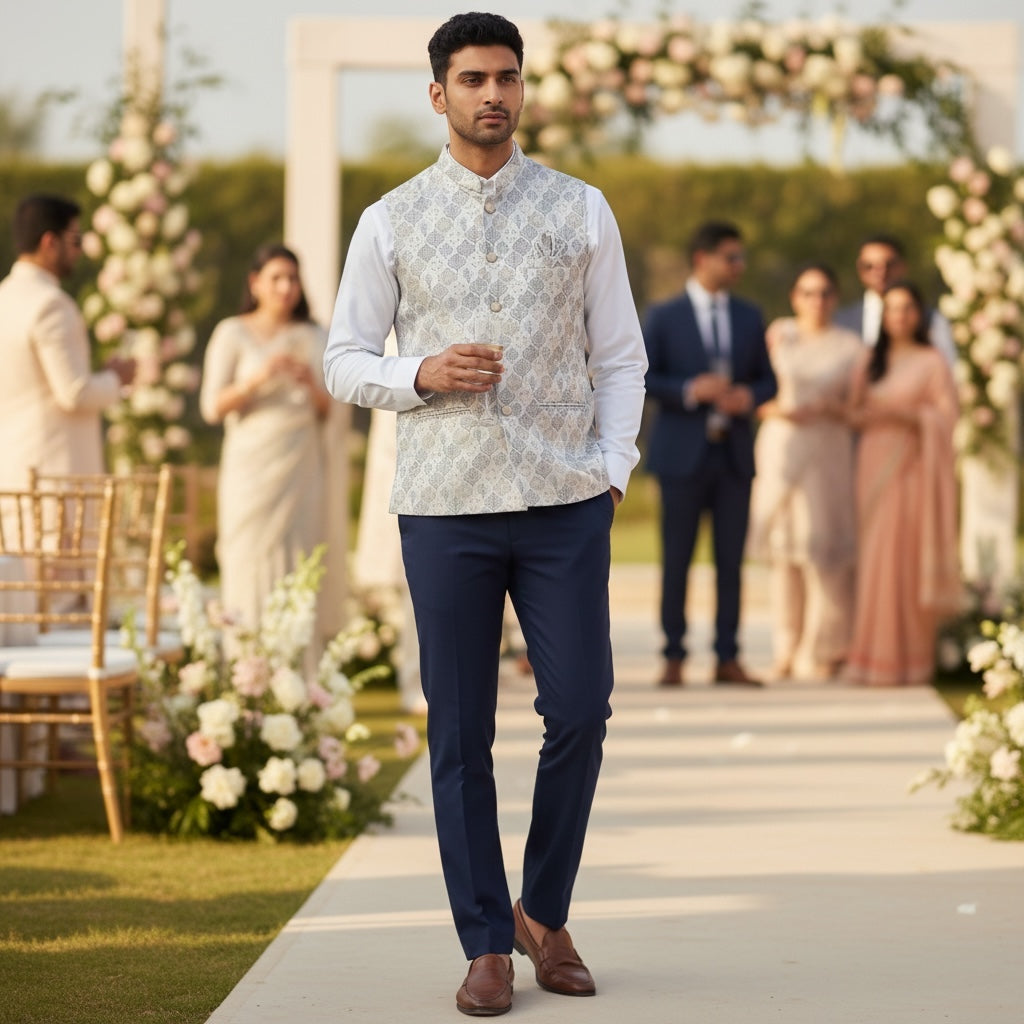 Ivory Ogee Tile Vest