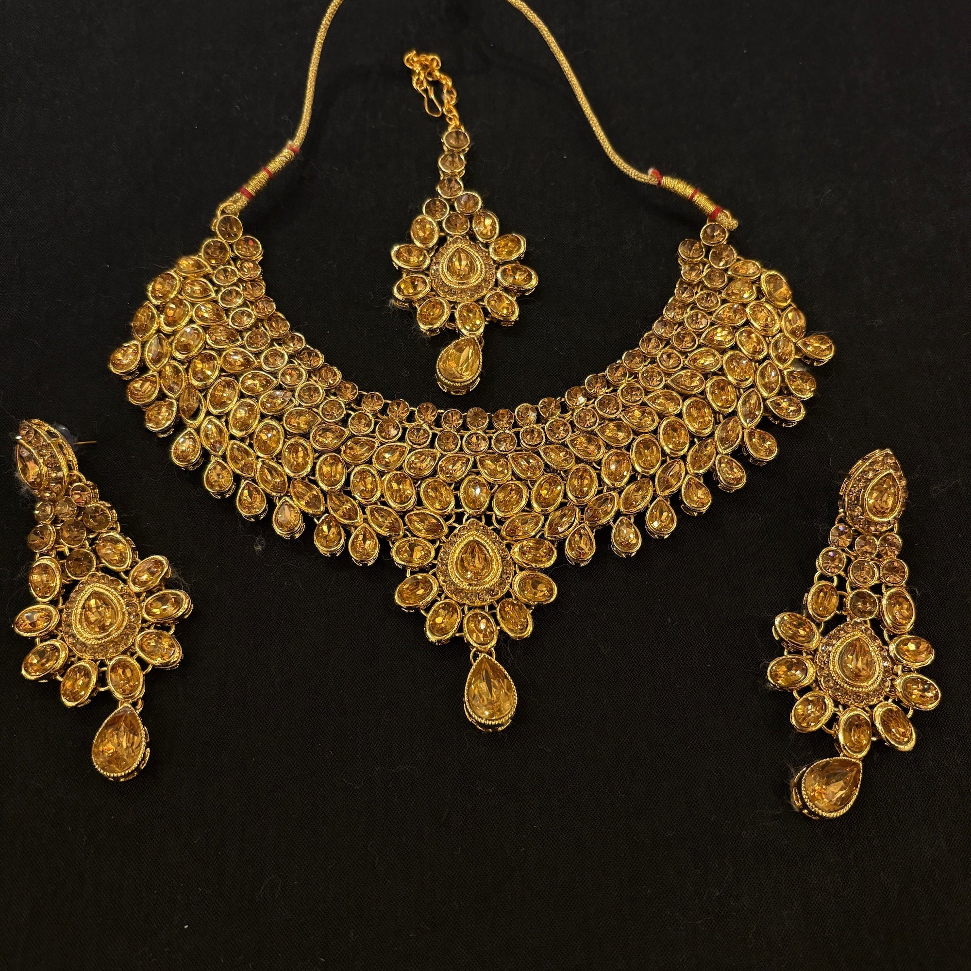Heavy Gold Necklace Sets - Vintage India NYC