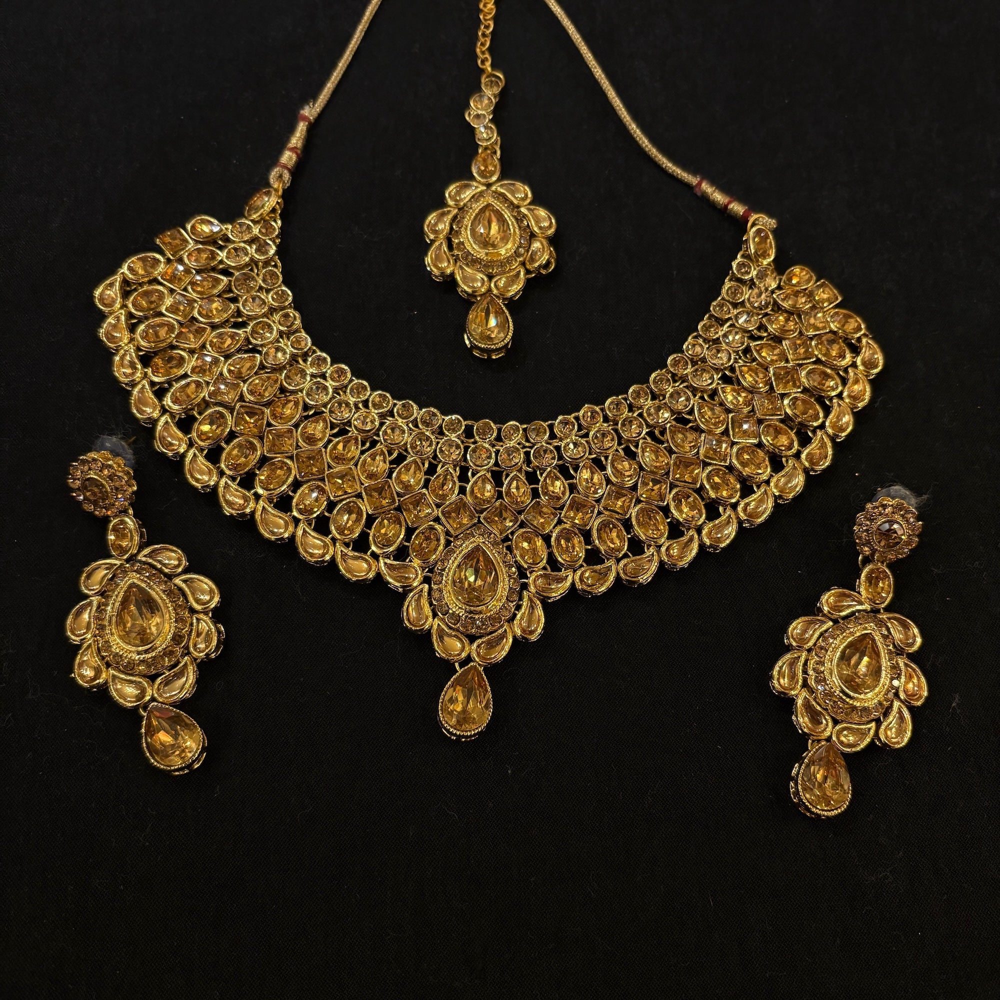 Heavy Gold Necklace Sets - Vintage India NYC