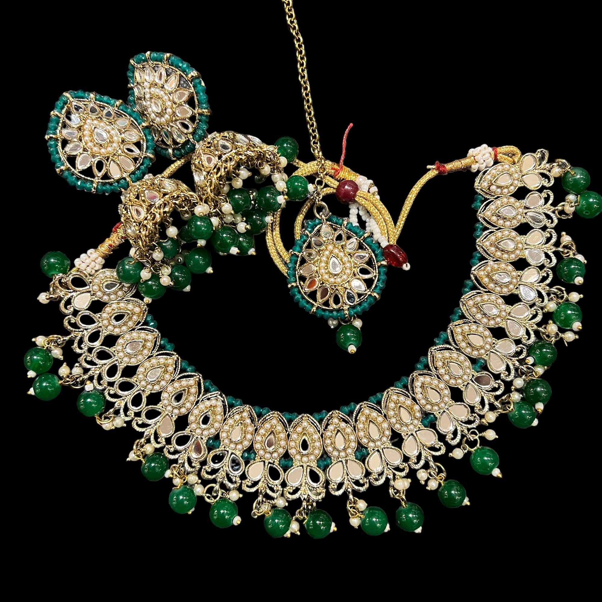 DT Jhumka Necklace Sets 3 - Vintage India NYC