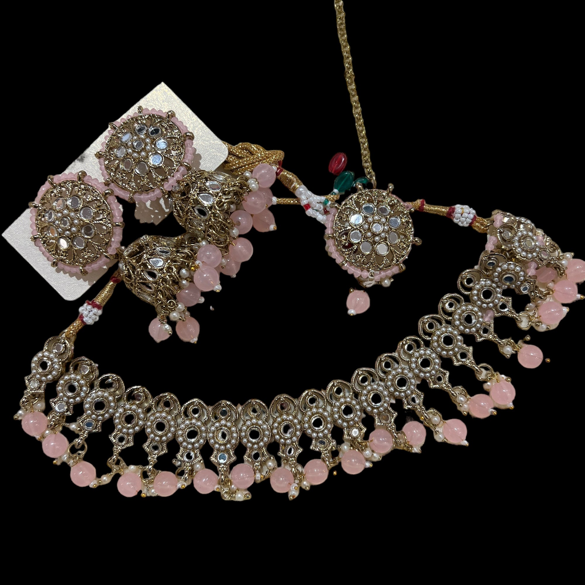 DT Jhumka Necklace Sets 4 - Vintage India NYC