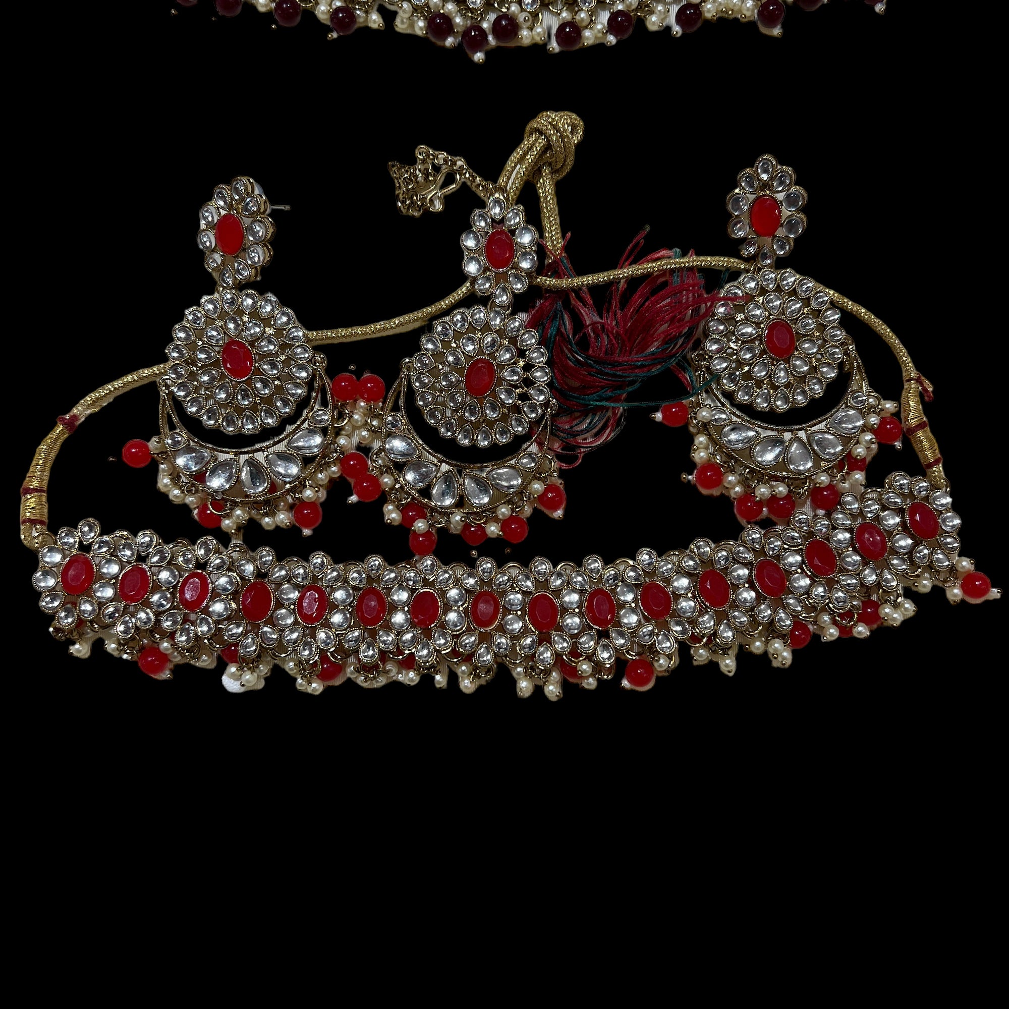DT White Stone Choker Sets-3 Colors - Vintage India NYC