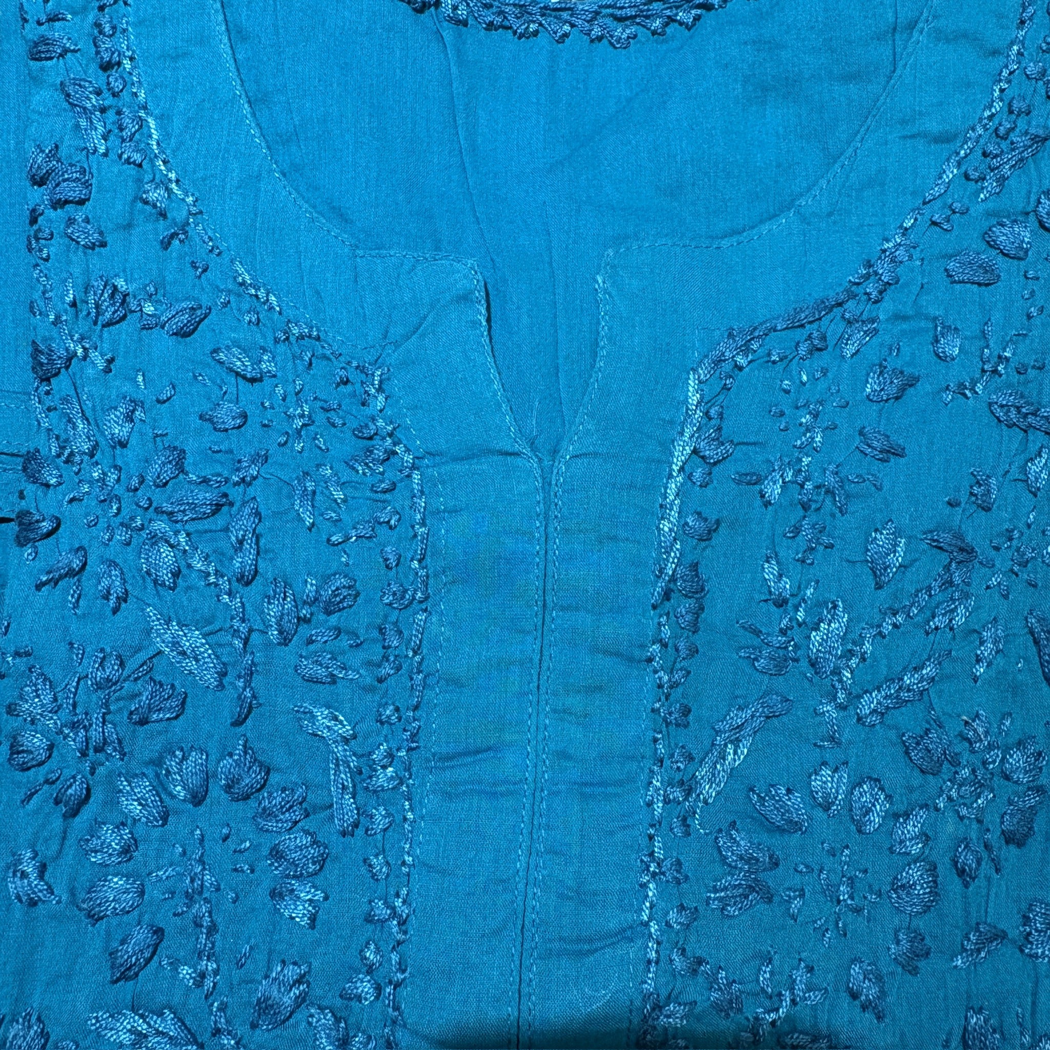 MA Short Embroidered Cotton Kurti-Size 36