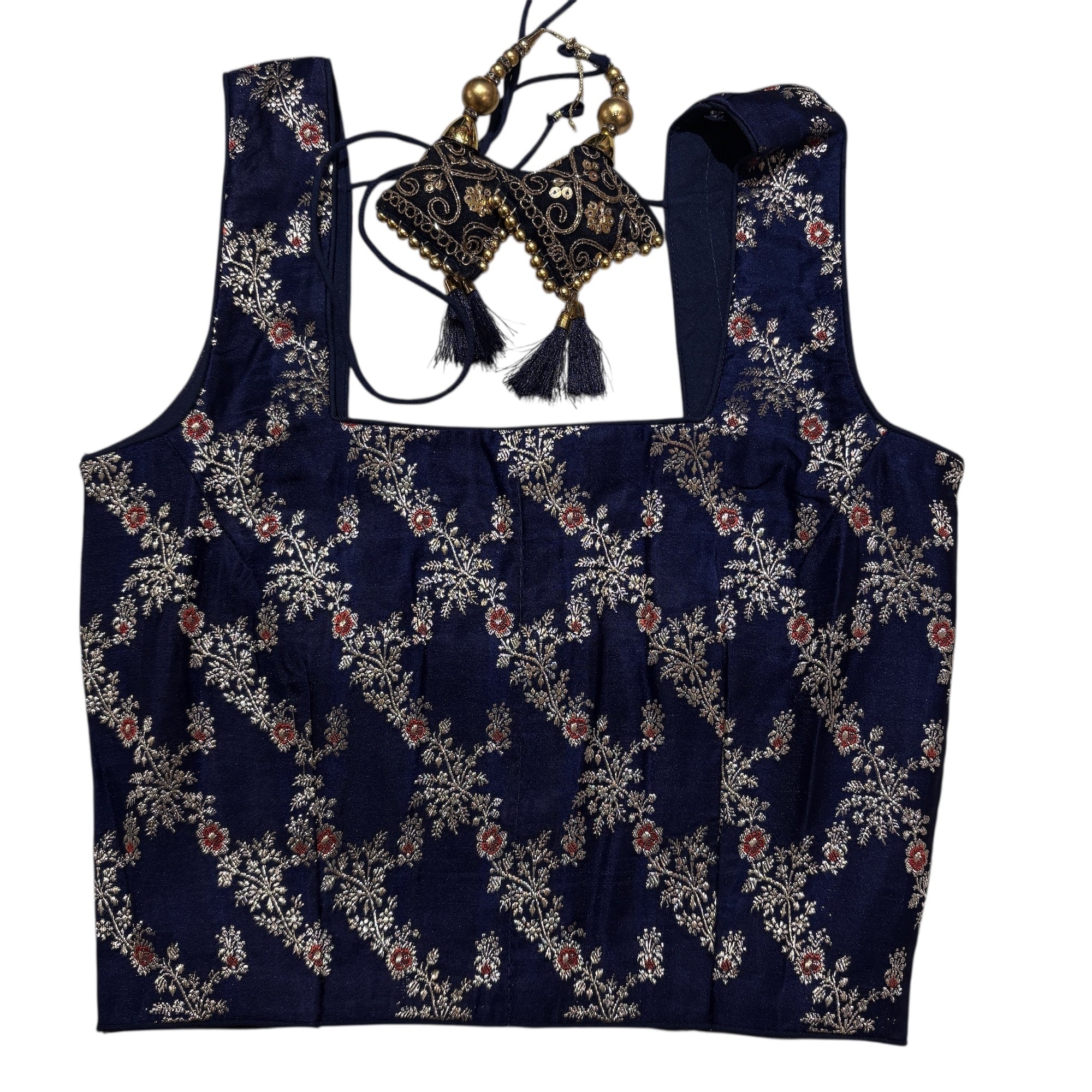 Brocade & Embroidered Saree Blouses 25-Size 28 - Vintage India NYC