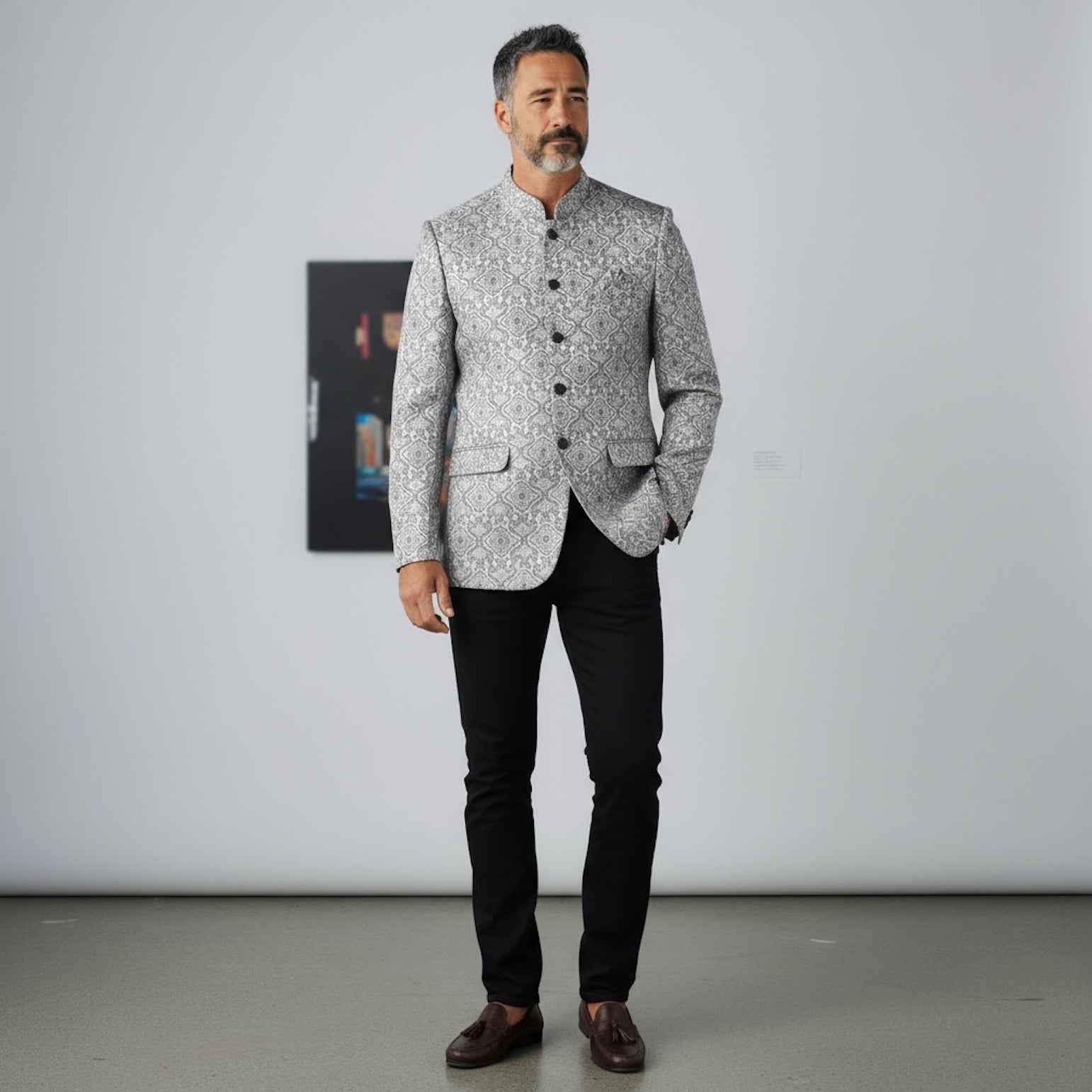 Double Paisley Jodhpuri Jacket