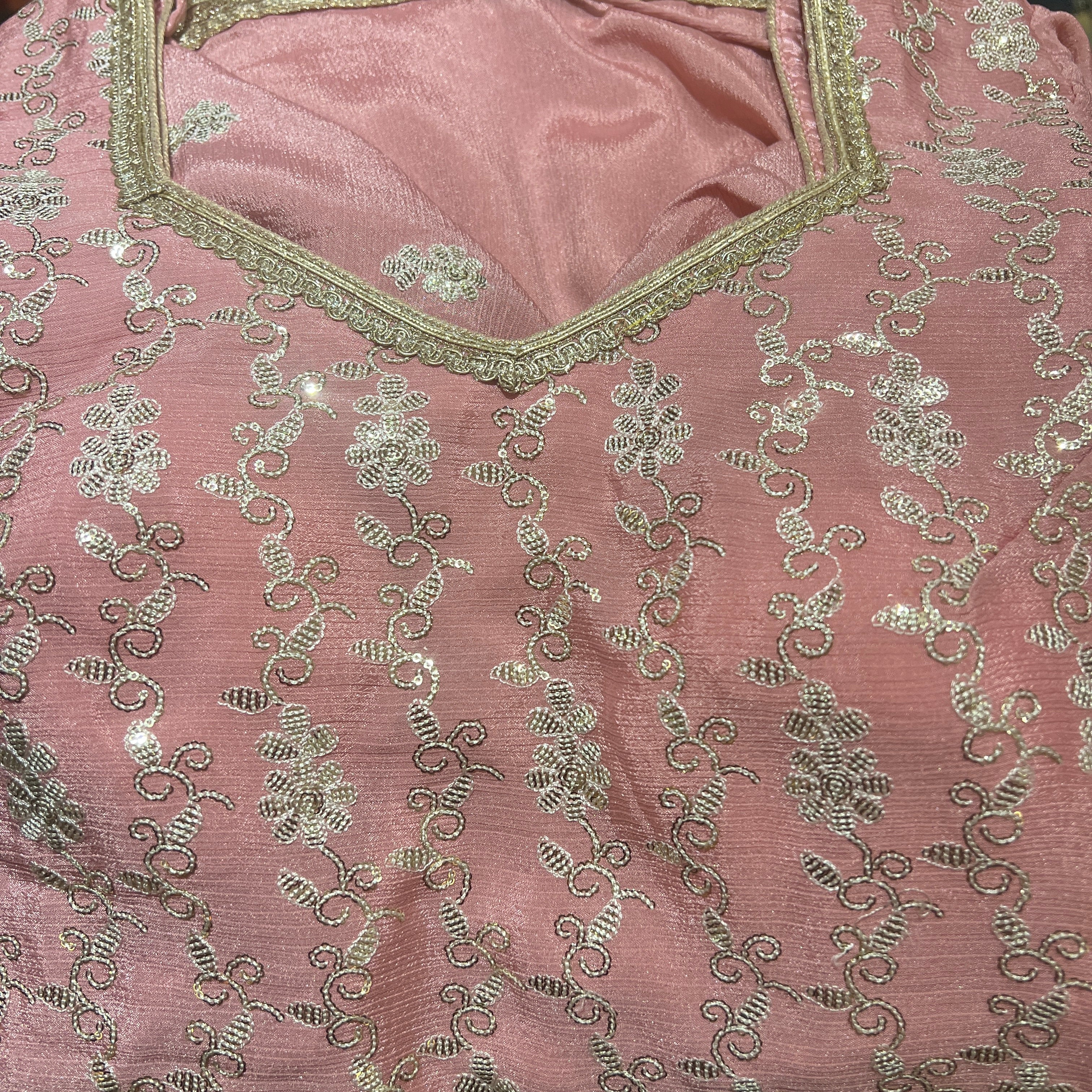 Crepe Gharara Set w/ Sequins-3 Colors - Vintage India NYC