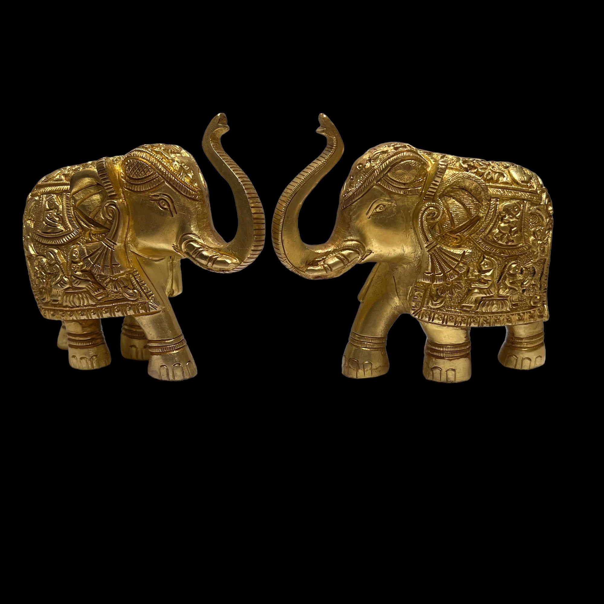 GM Pair of Elephants- 5 in - Vintage India NYC
