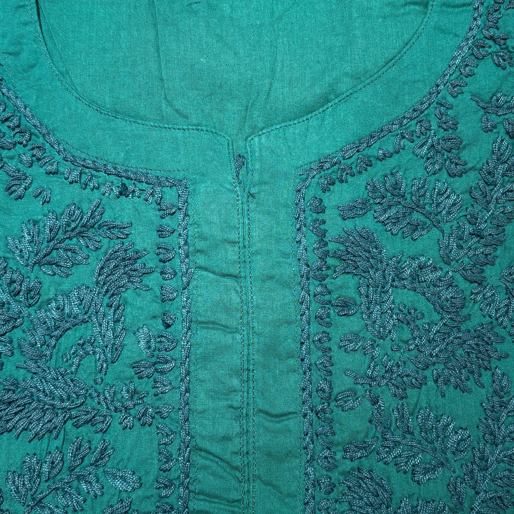 MA Short Embroidered Cotton Kurti-Size 34