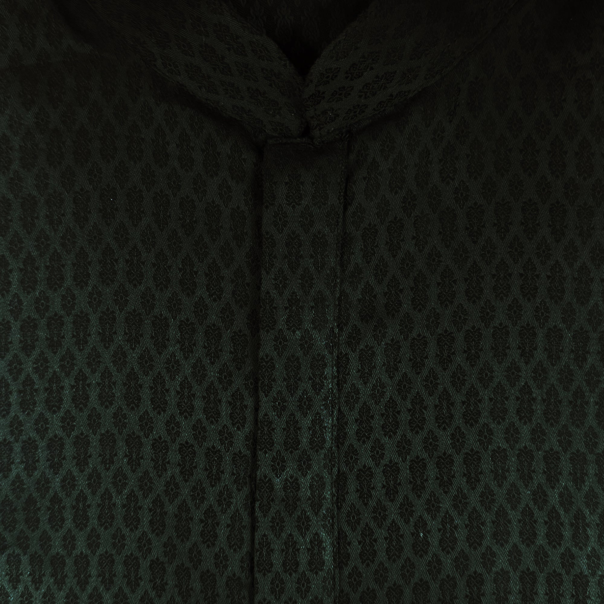 Jacquard Band Collar Short Kurta- Various Colors - Vintage India NYC