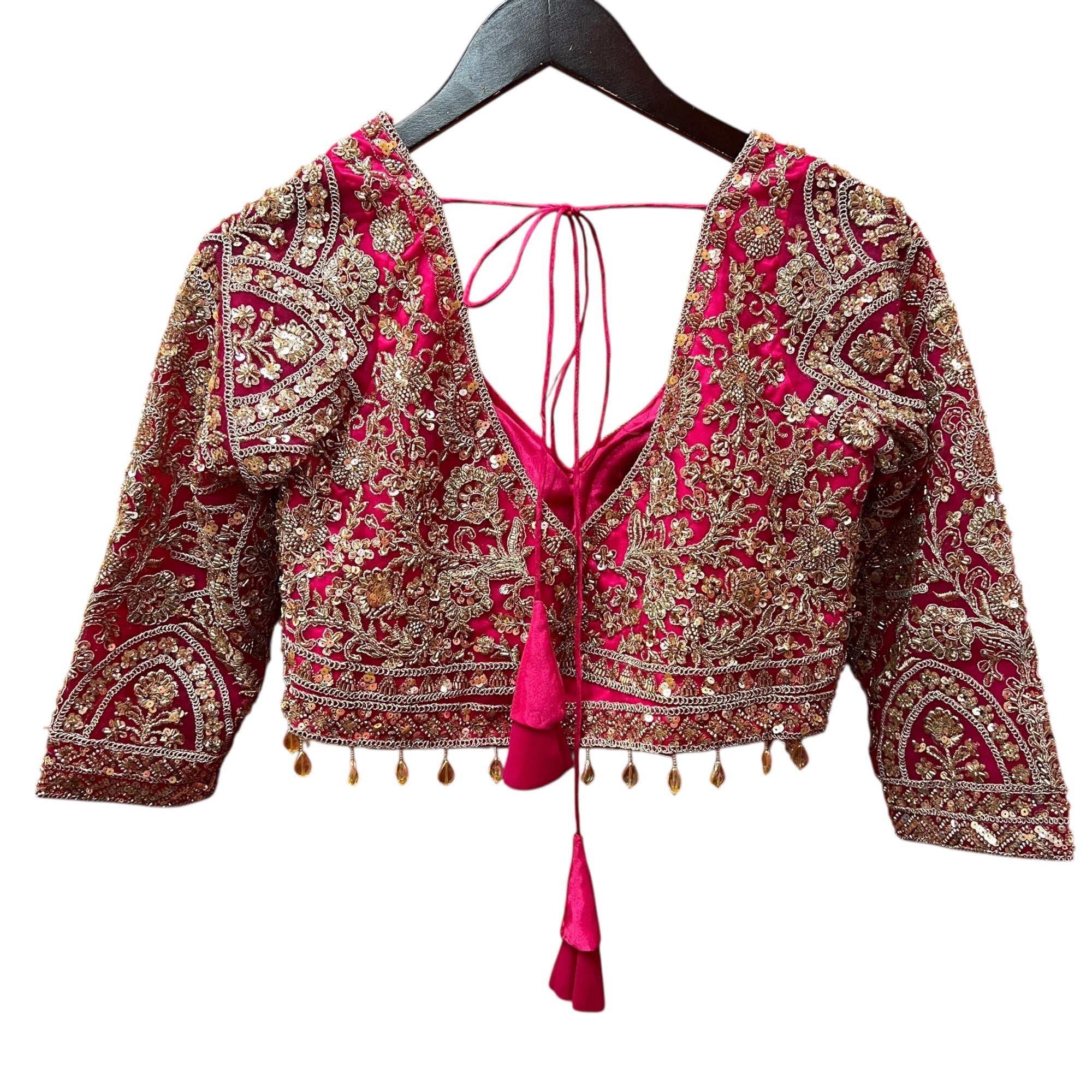 Handwork Heavy Work Semi Bridal Lehenga Sets-4 Colors - Vintage India NYC
