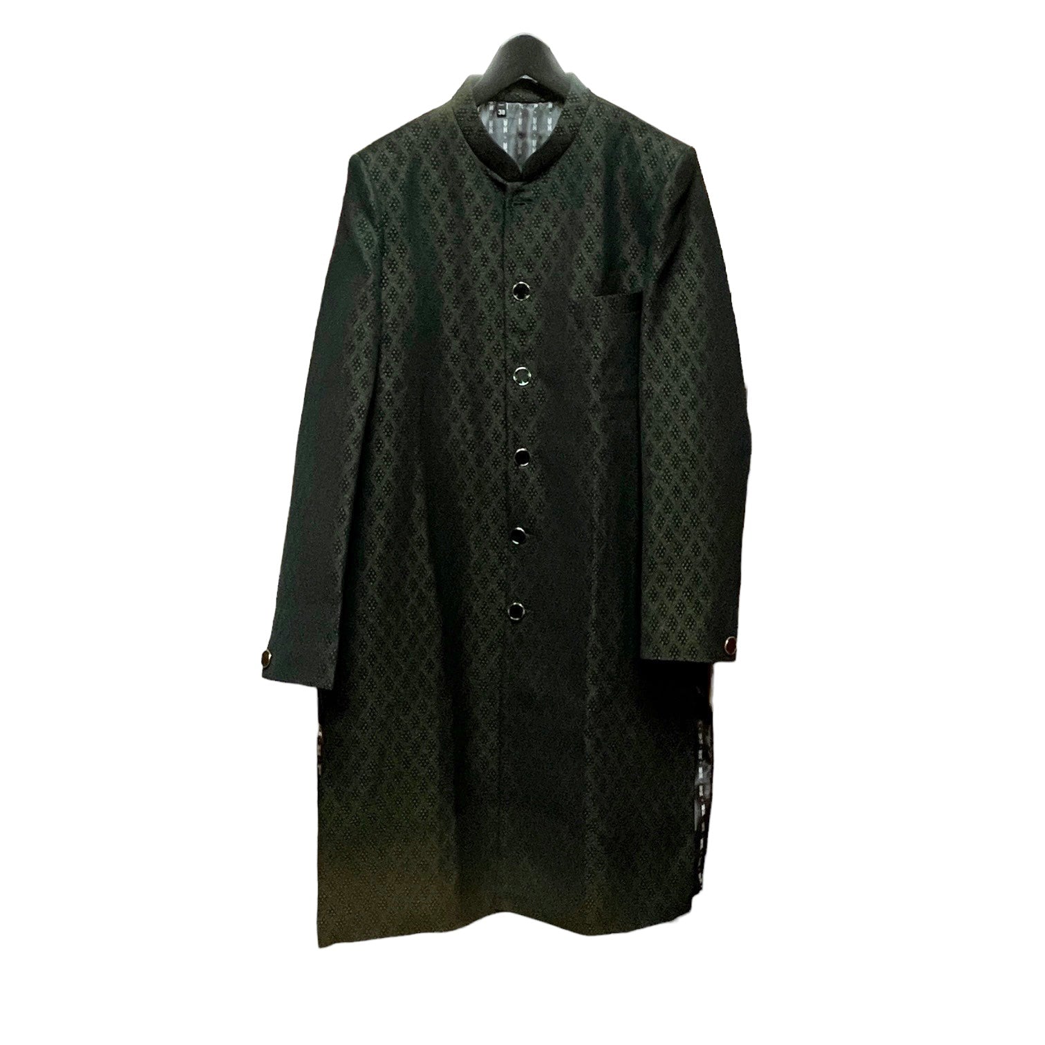 YD Dark Green Diamond Sherwani - Vintage India NYC