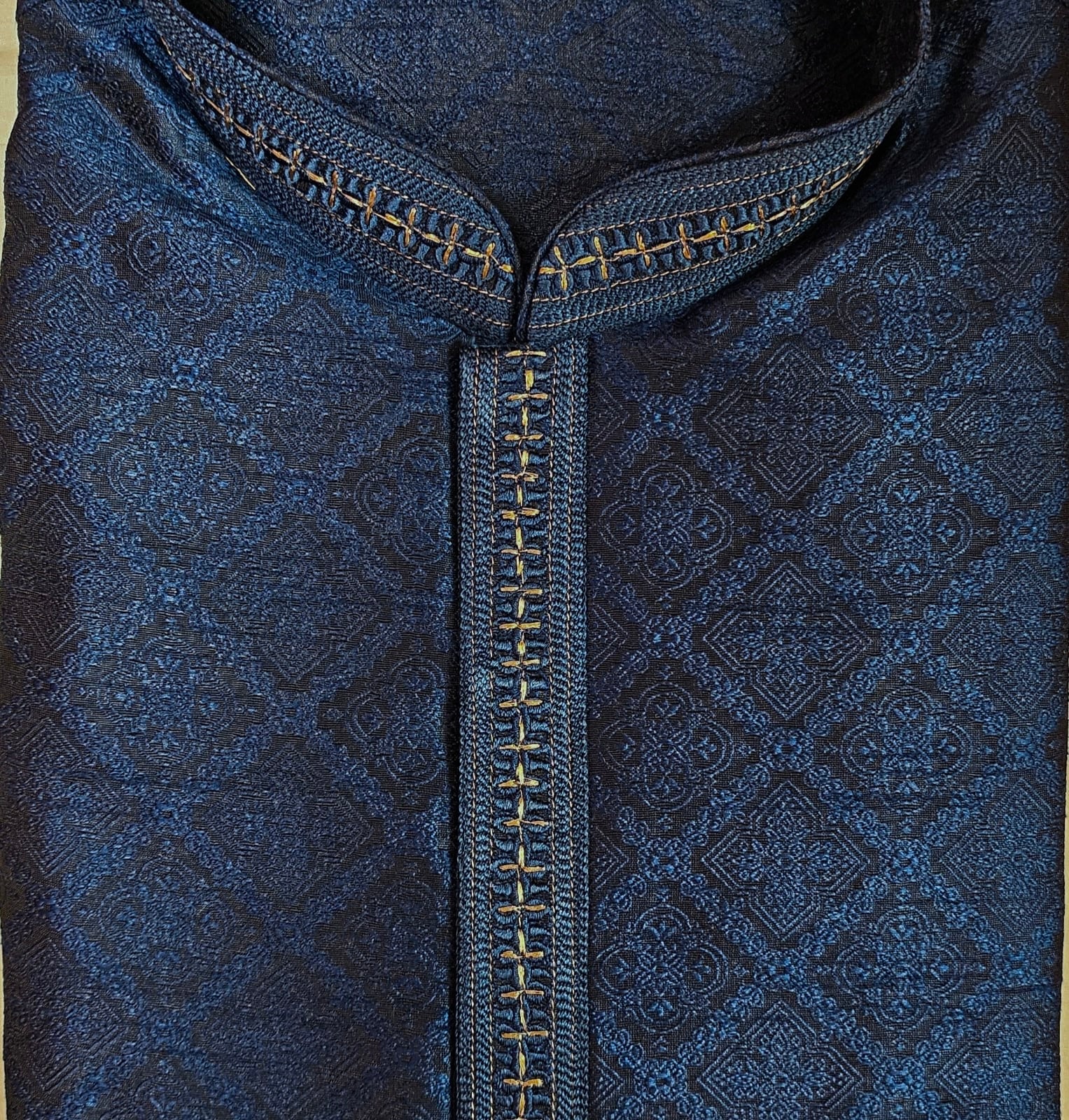 YD Diamond Brocade Kurta-2 Colors - Vintage India NYC