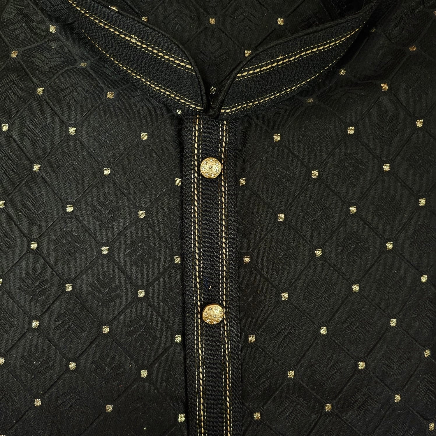 YD Diamond Brocade Kurtas-3 Colors - Vintage India NYC