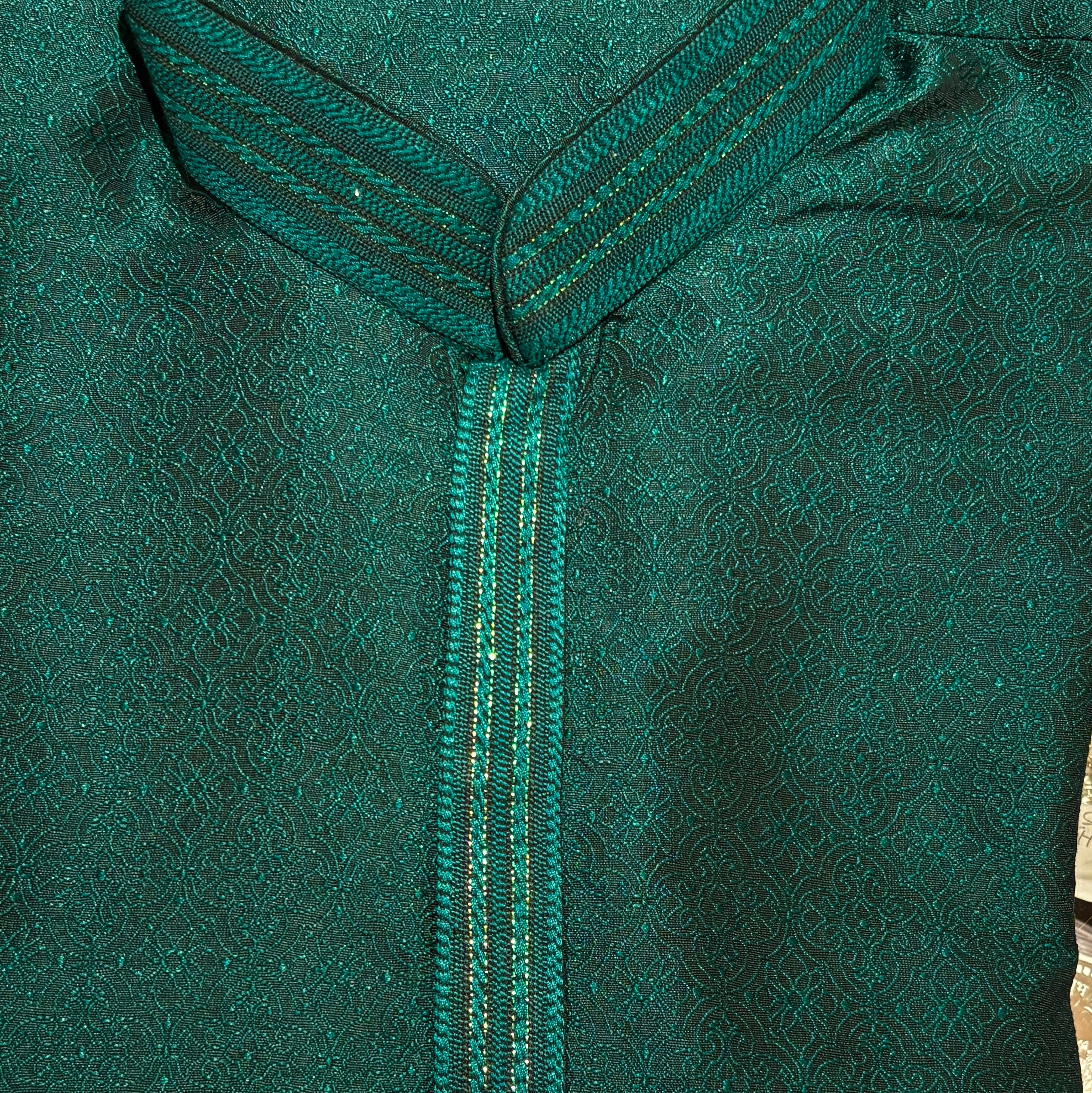 Ornate Forest Jacquard Kurta - Vintage India NYC