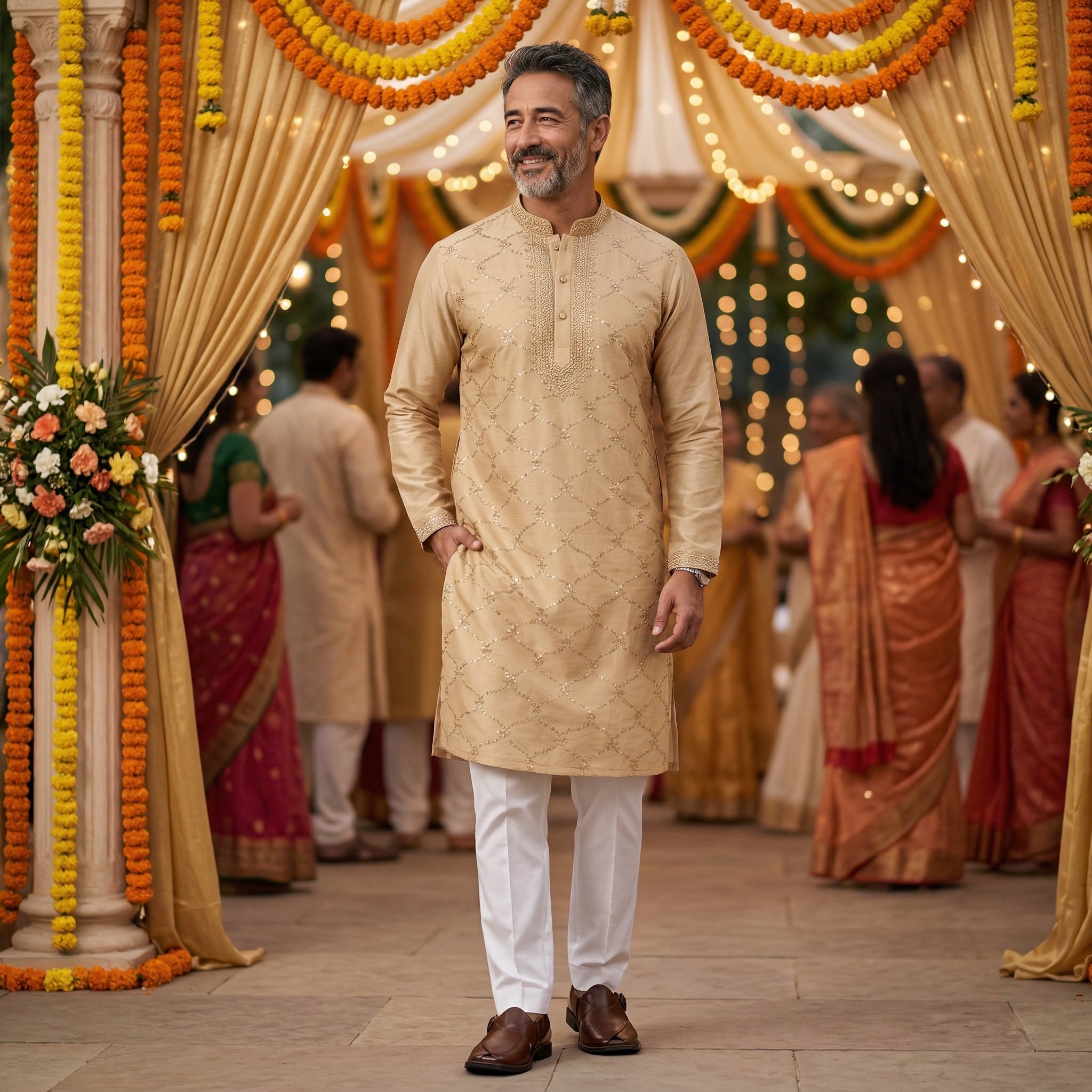 DT Pastel Silk Ogee Kurtas-Colors - Vintage India NYC