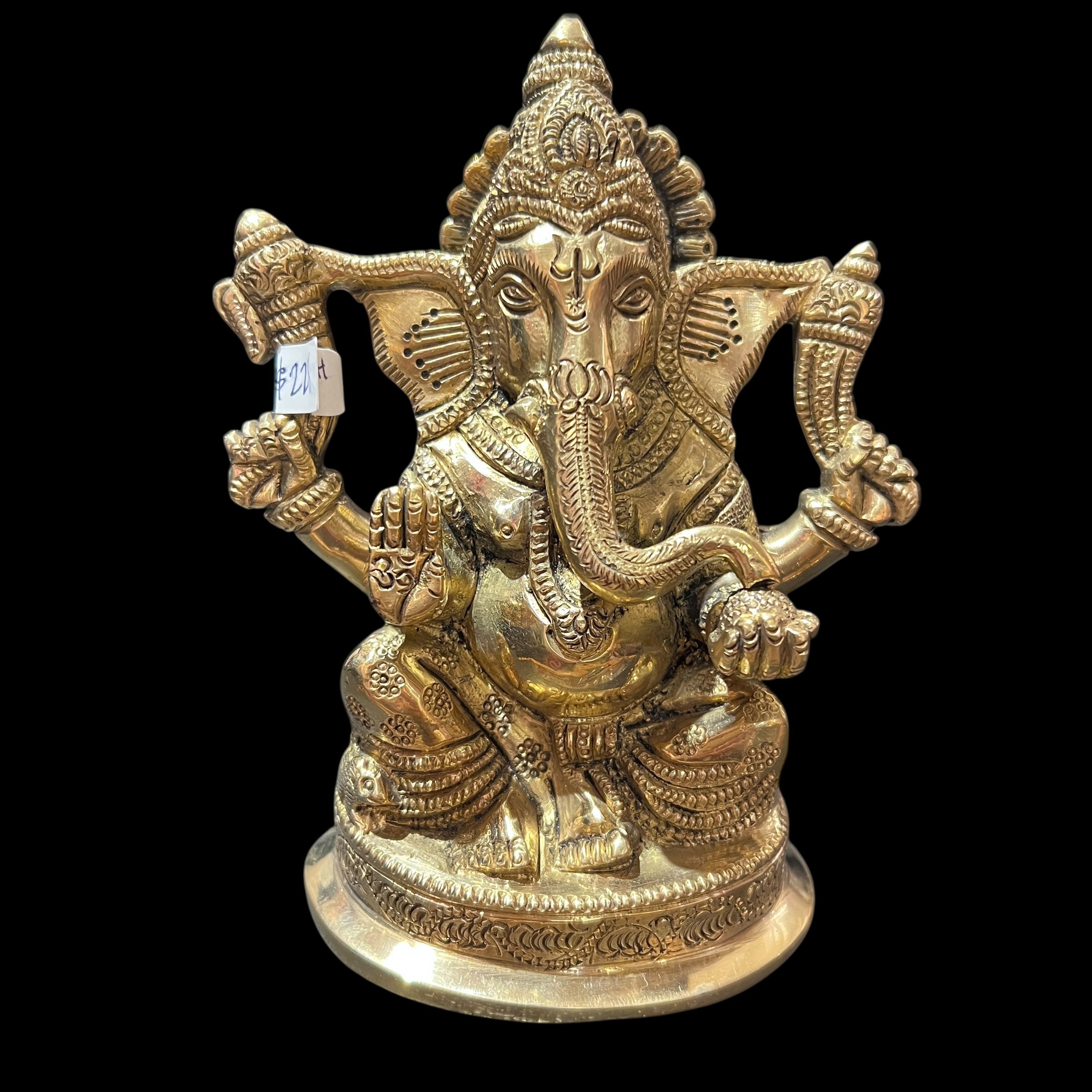 GM Brass Ganesh 964-5.5in - Vintage India NYC