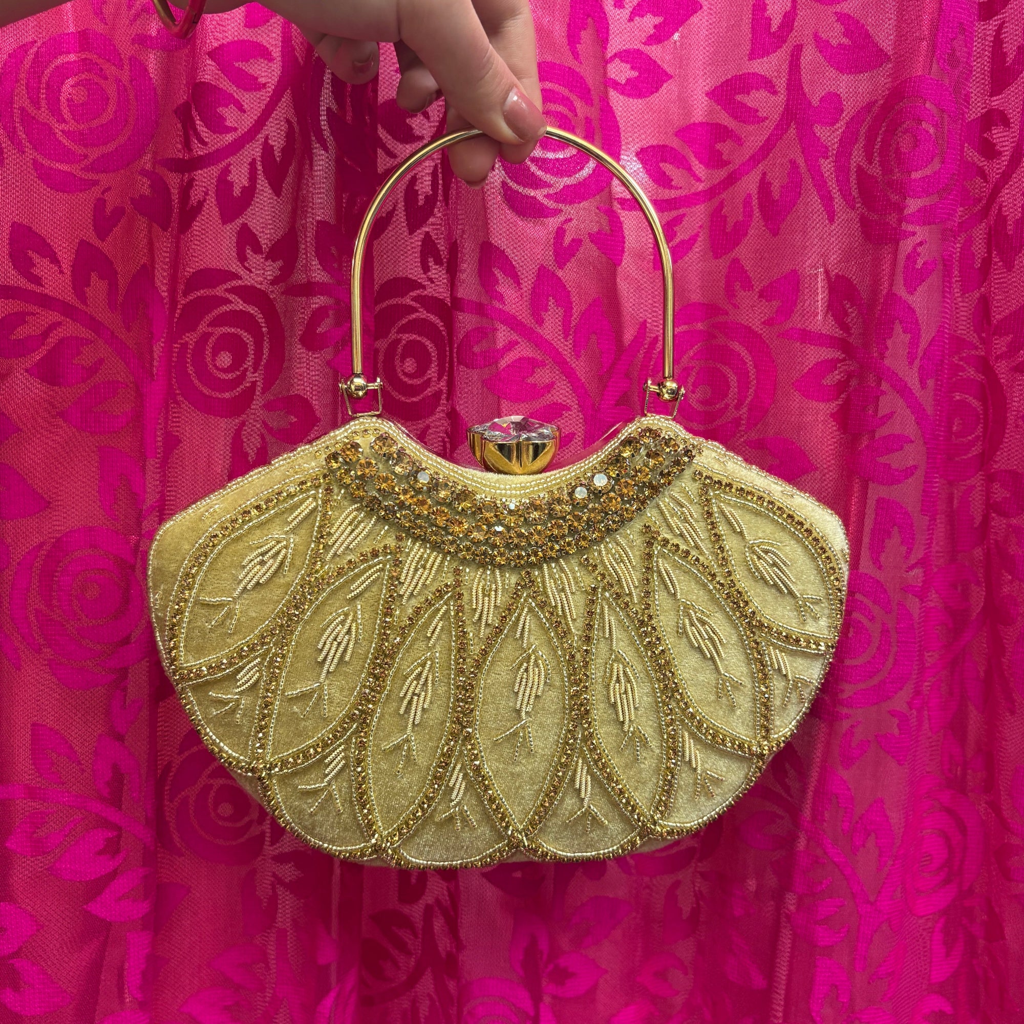 Heavy Work Scallop Purse-Colors - Vintage India NYC