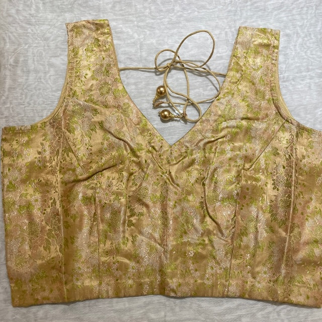 Brocade Saree Blouses-Size 38 - Vintage India NYC