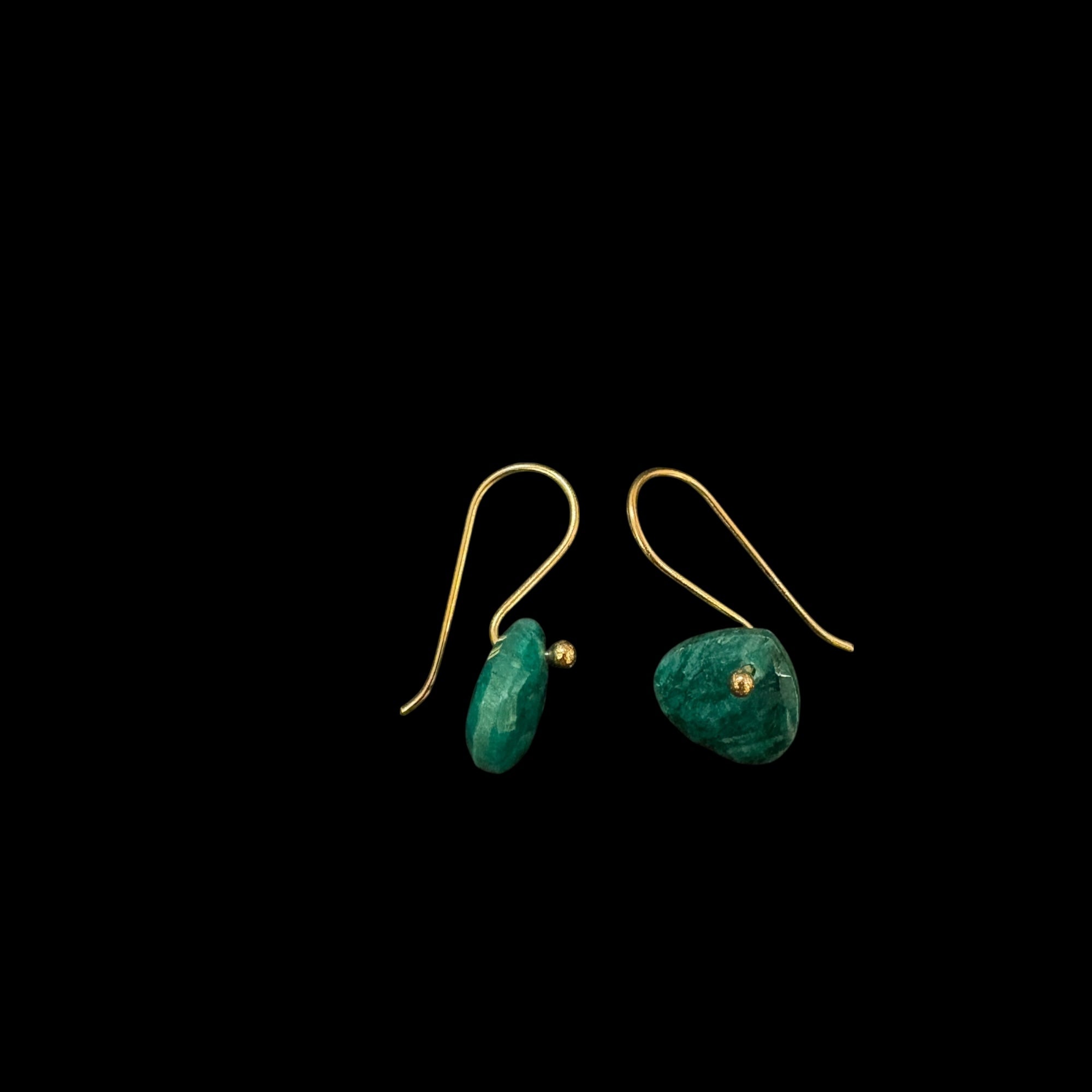 MK Semi Precious Stone Earrings-Colors - Vintage India NYC